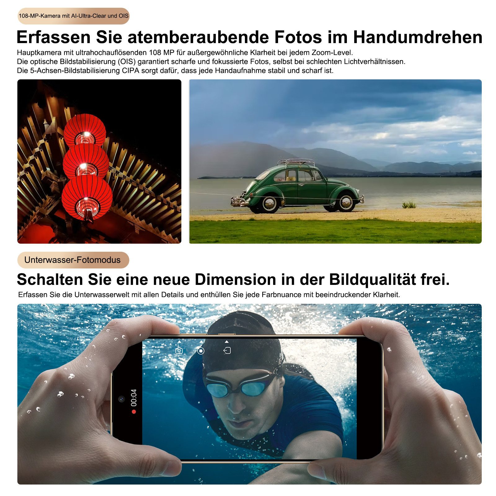 Honor HONOR Magic8 Lite 5G 6,79" AMOLED 120Hz, 7500mAh, 66W, IP68/IP69K Smartphone (17,25 cm/6.79 Zoll, 512 GB Speicherplatz, Robustes Mittelklasse-Smartphone mit großem Akku & KI-Kamera)