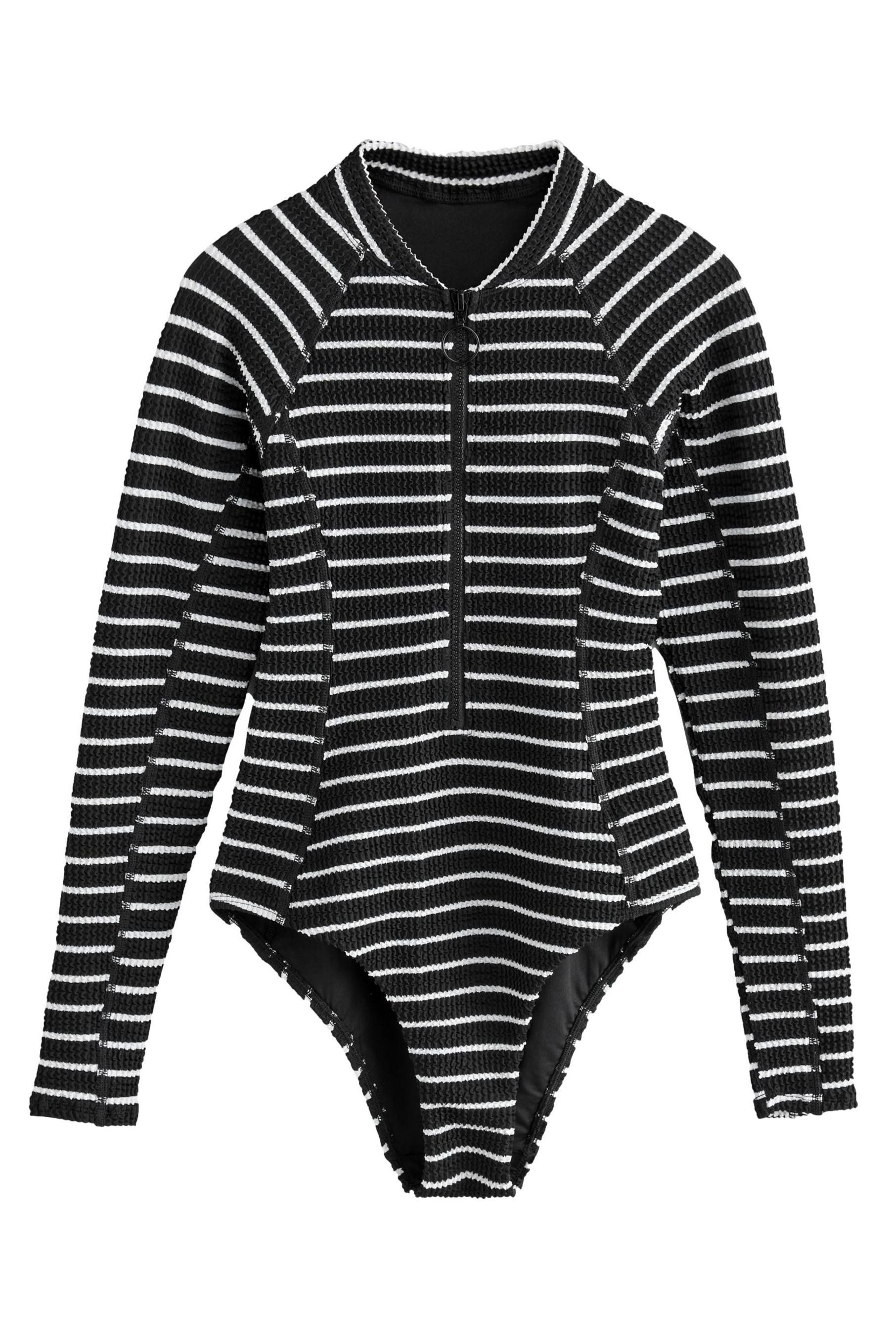 Next Badeanzug Langärmeliger Sonnenschutzbadeanzug Knitteroptik (1-St) günstig online kaufen