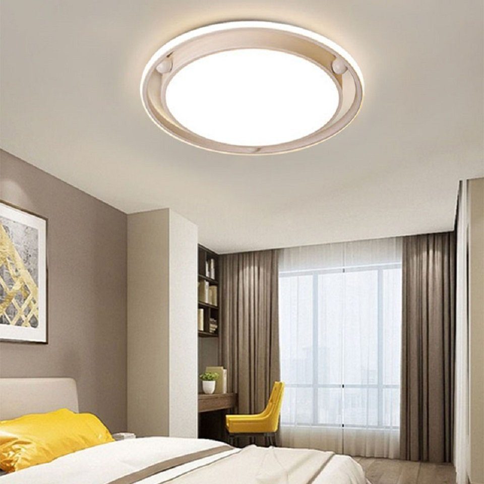 Daskoo Deckenleuchten 38W Modern LED Deckenlampe mit Fernbedienung Dimmbar Schlafzimmer, LED fest integriert, Warmweiß/Neutralweiß/Kaltweiß, LED Deckenleuchte stufenlos dimmbar