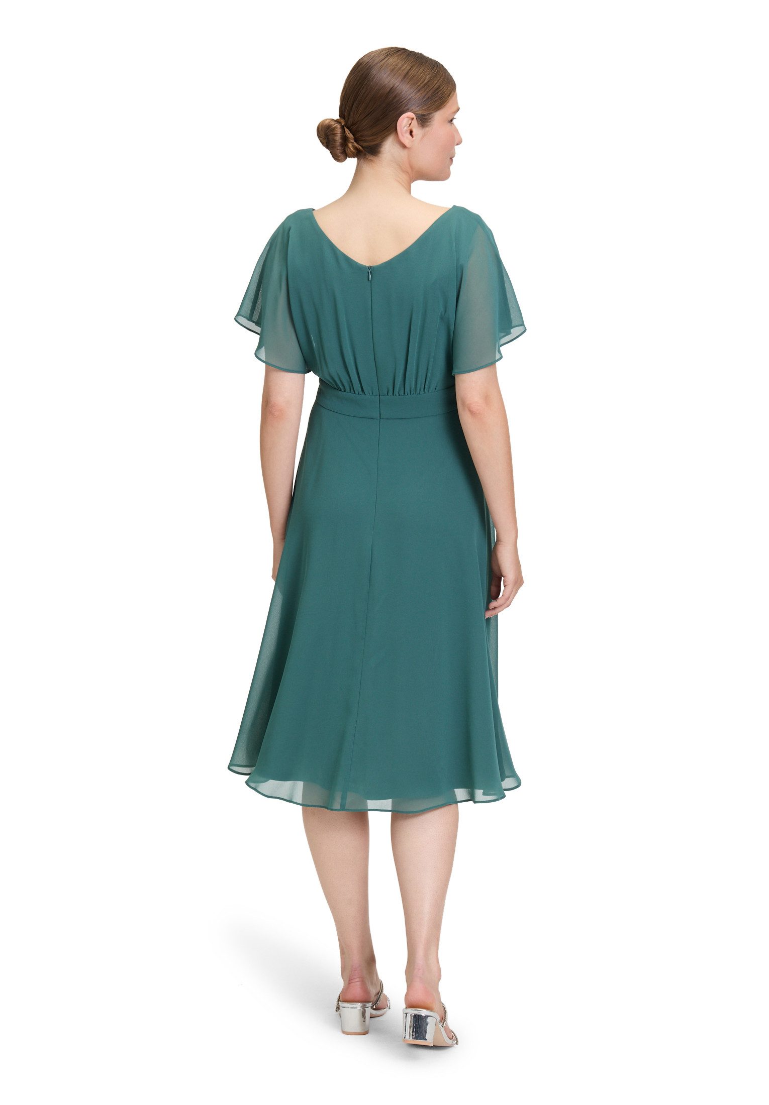 Vera Mont Cocktailkleid Damen kurzarm Raffung