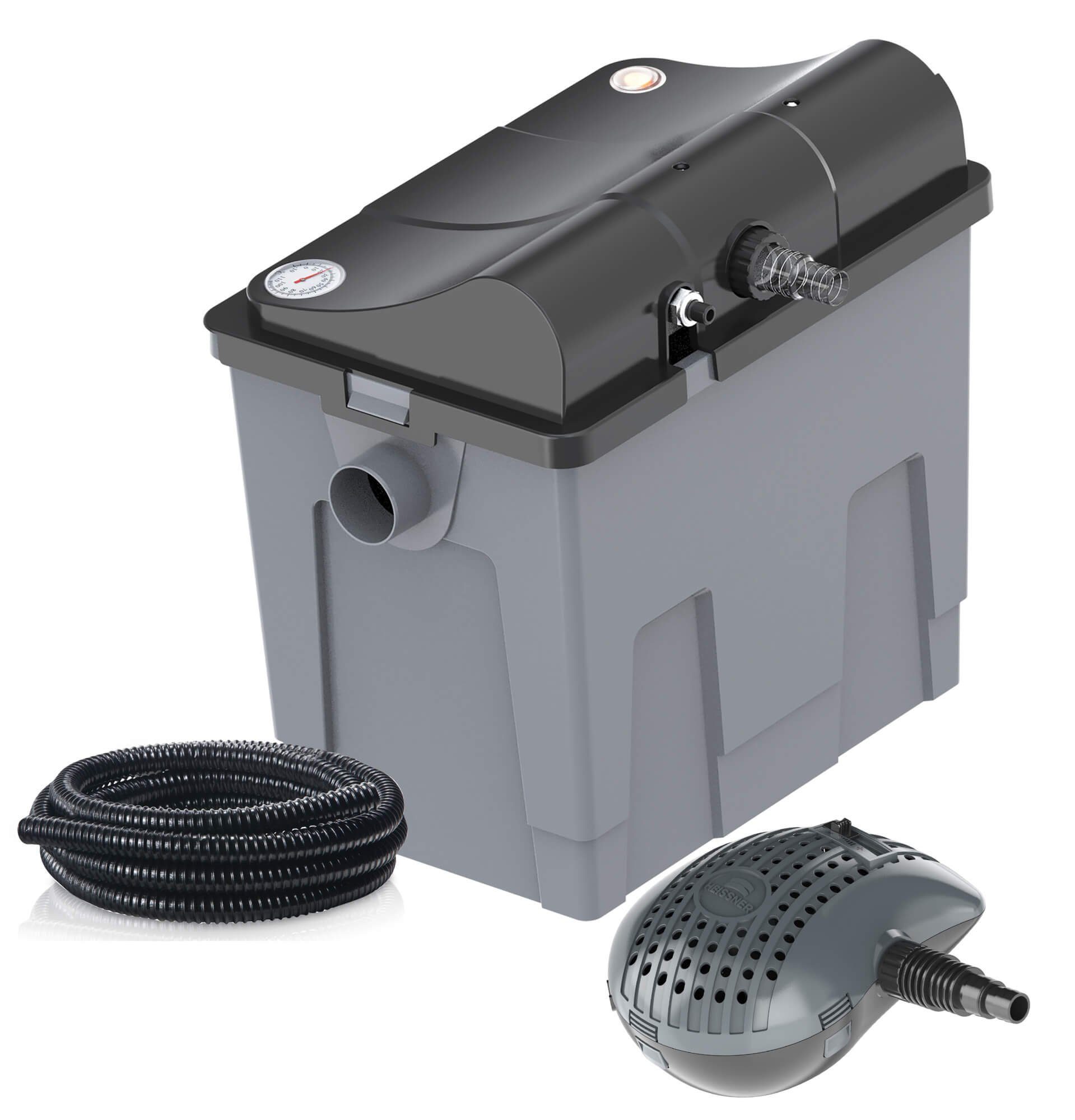 Heissner Teichfilter Heissner Durchlauffilter FPU10100-00 inkl. 9 Watt (Komplett-Set, 1 St)