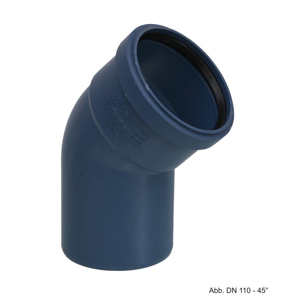 POLOPLAST Wasserrohr POLOPLAST POLO-KAL NG Bogen DN 125, 45 Grad