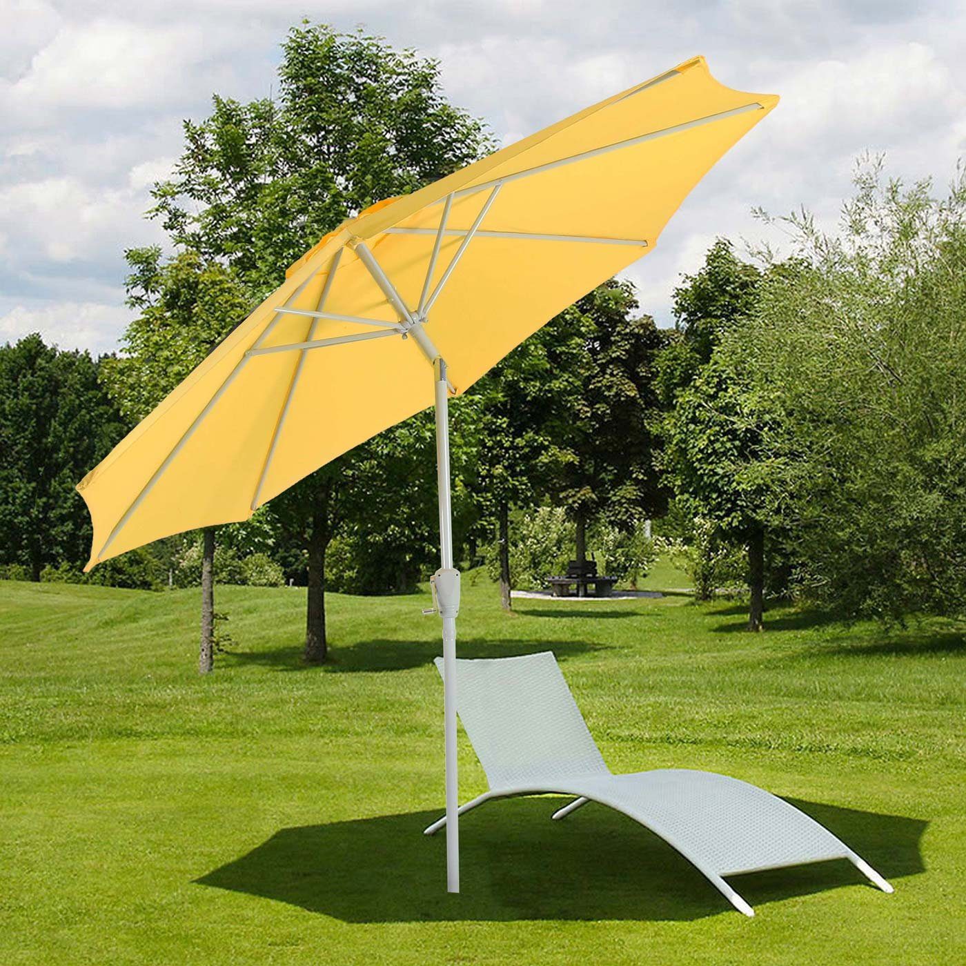 MCW Sonnenschirm Asti-270-c, LxB: 270x270 cm, Lüftungsschlitz, neigbar, UV-Schutz 50