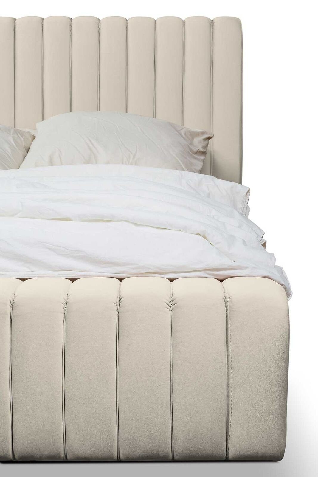 1x Doppelbett Europa Luxus Bett Schlafzimmer Polster in Made Bett (1-tlg., Bettrahmen JVmoebel Bett), Betten Holz