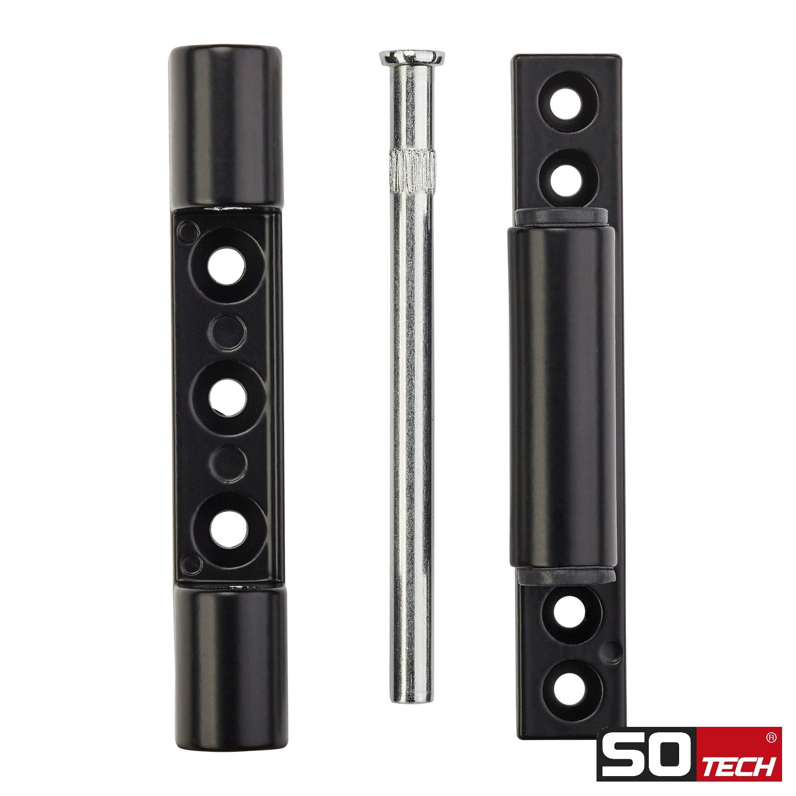 SO-TECH® Fensterbeschlag Fensterband Höhe 95 mm Aluminium (1 St), schwarz