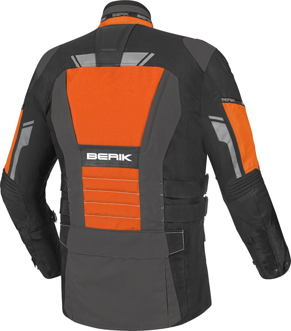 Textiljacke wasserdichte Striker Grey/Black/Orange Motorrad Berik 3in1 Dark Motorradjacke