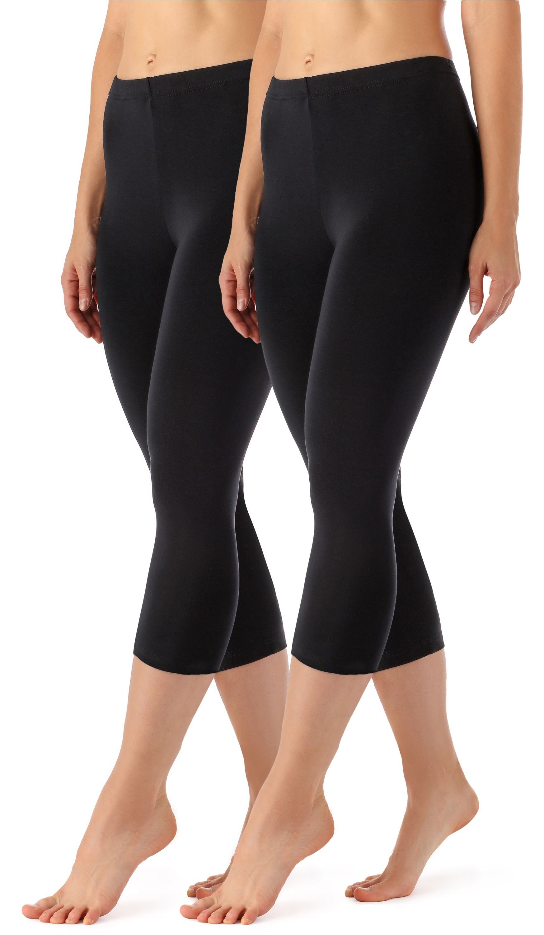 Merry Style Leggings Damen Caprihose 3/4 Hose MS10-144 (2-tlg) aus Viskose