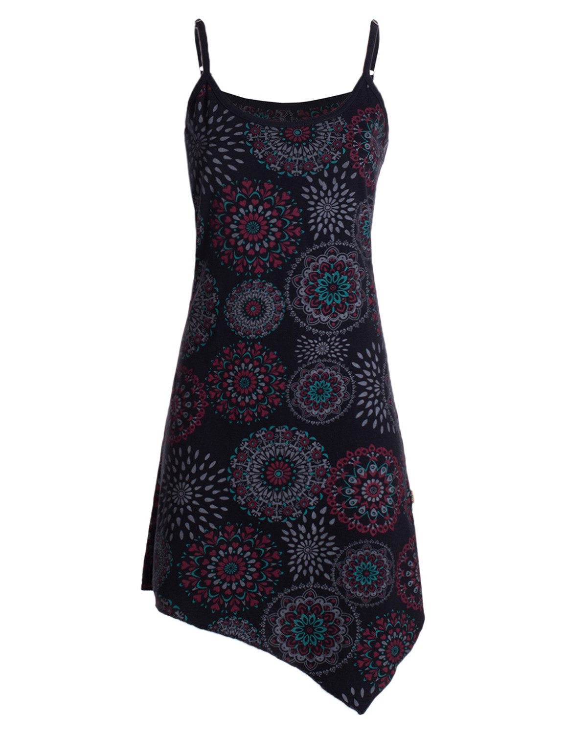 Minikleid Kurze Damen Sommer-Kleider Spagettiträger-Kleid Zipfel-Kleid