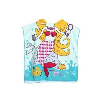 WS-Trend Badeponcho Meerjungfrau Kinder Mädchen Mikrofaser Poncho, Polyester