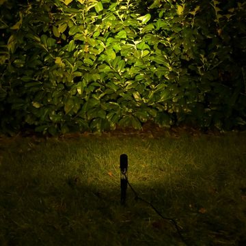 VBLED LED Gartenstrahler "Flavius" 3W - 3000K - 12V - IP68 - Schwarz, LED fest integriert, warmweiß