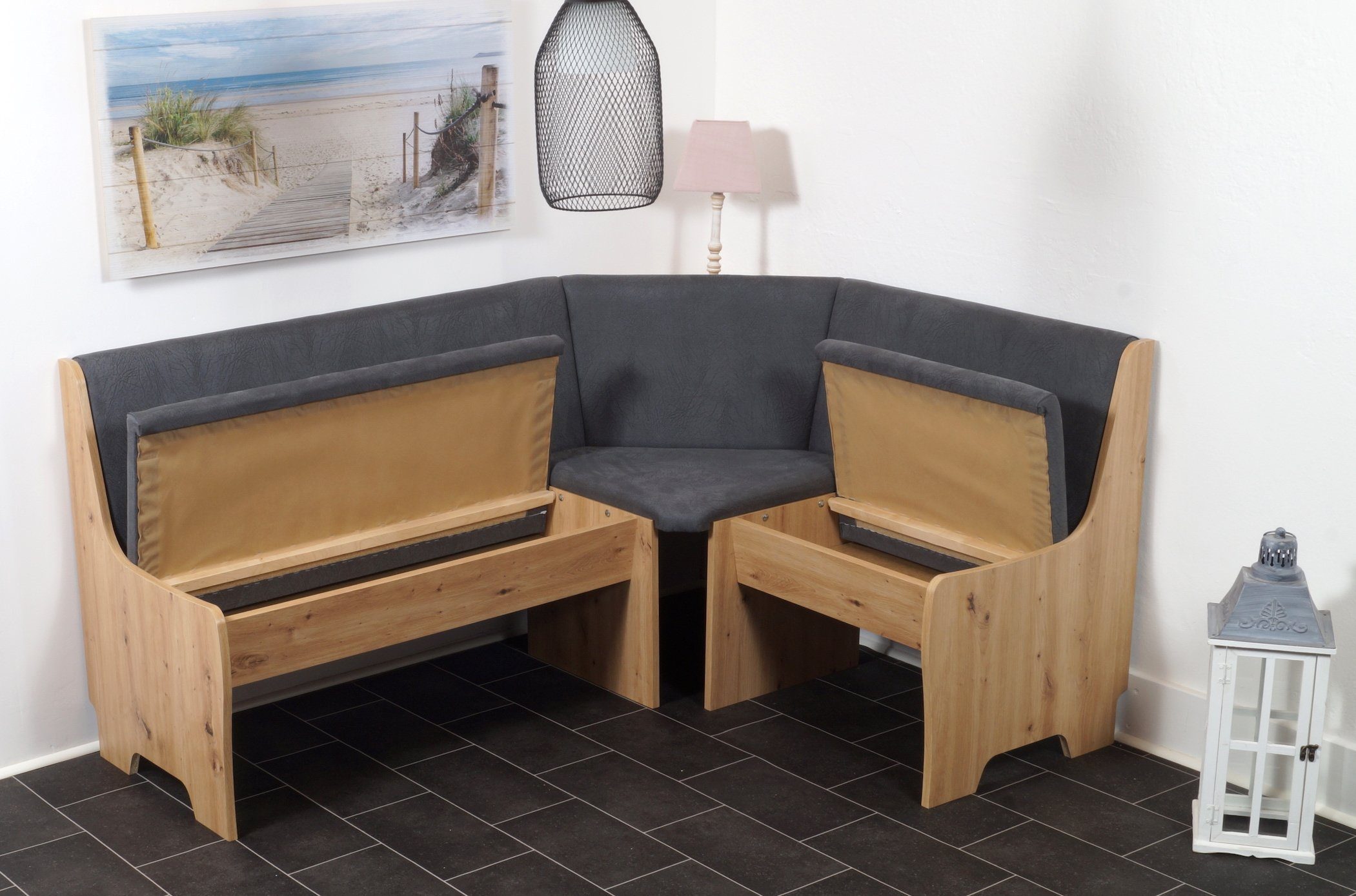 Stolebaenk Eckbankgruppe Bremen PENITI, (Eckbank Set, 1xEckbank, 1xTisch, 2x Stuhl), Bezug mit 48.000 Scheuertouren – Bild 4 von 5