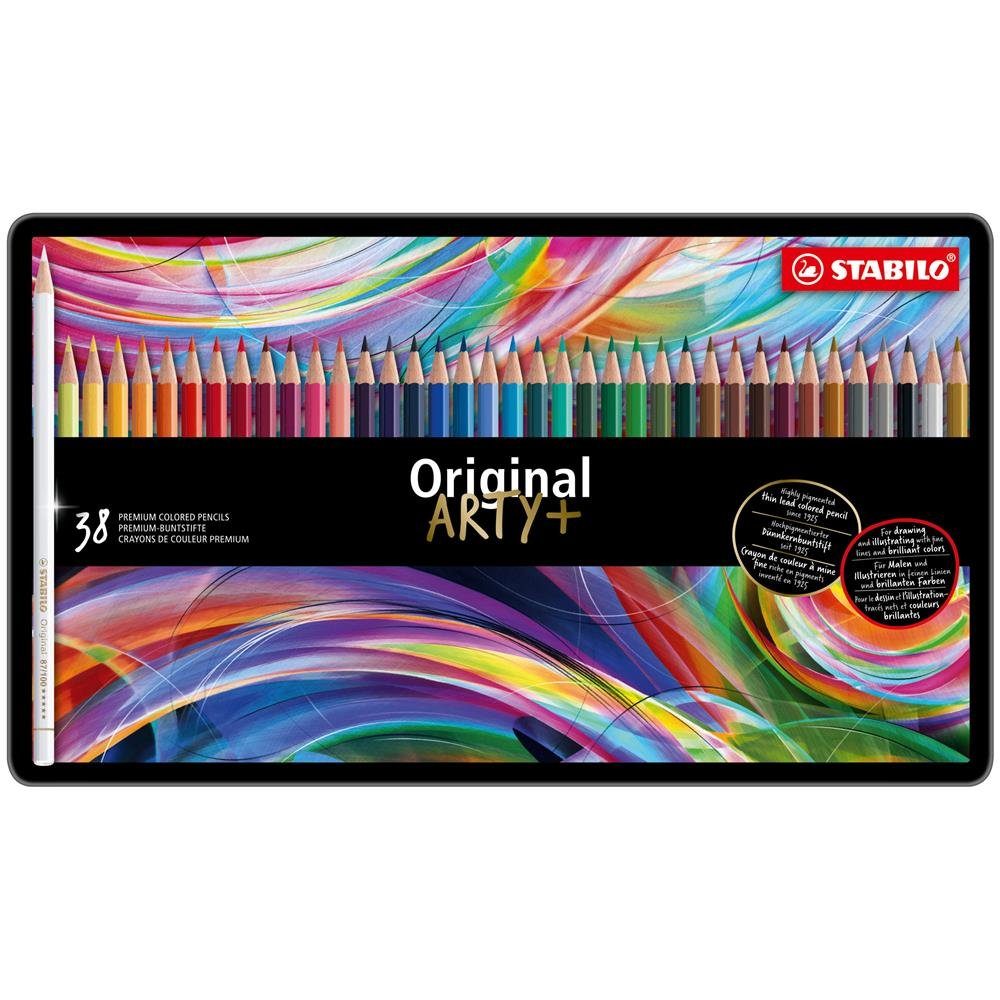 STABILO Buntstift Original - ARTY+, - 38er Metalletui - mit 38 verschiedenen Farben