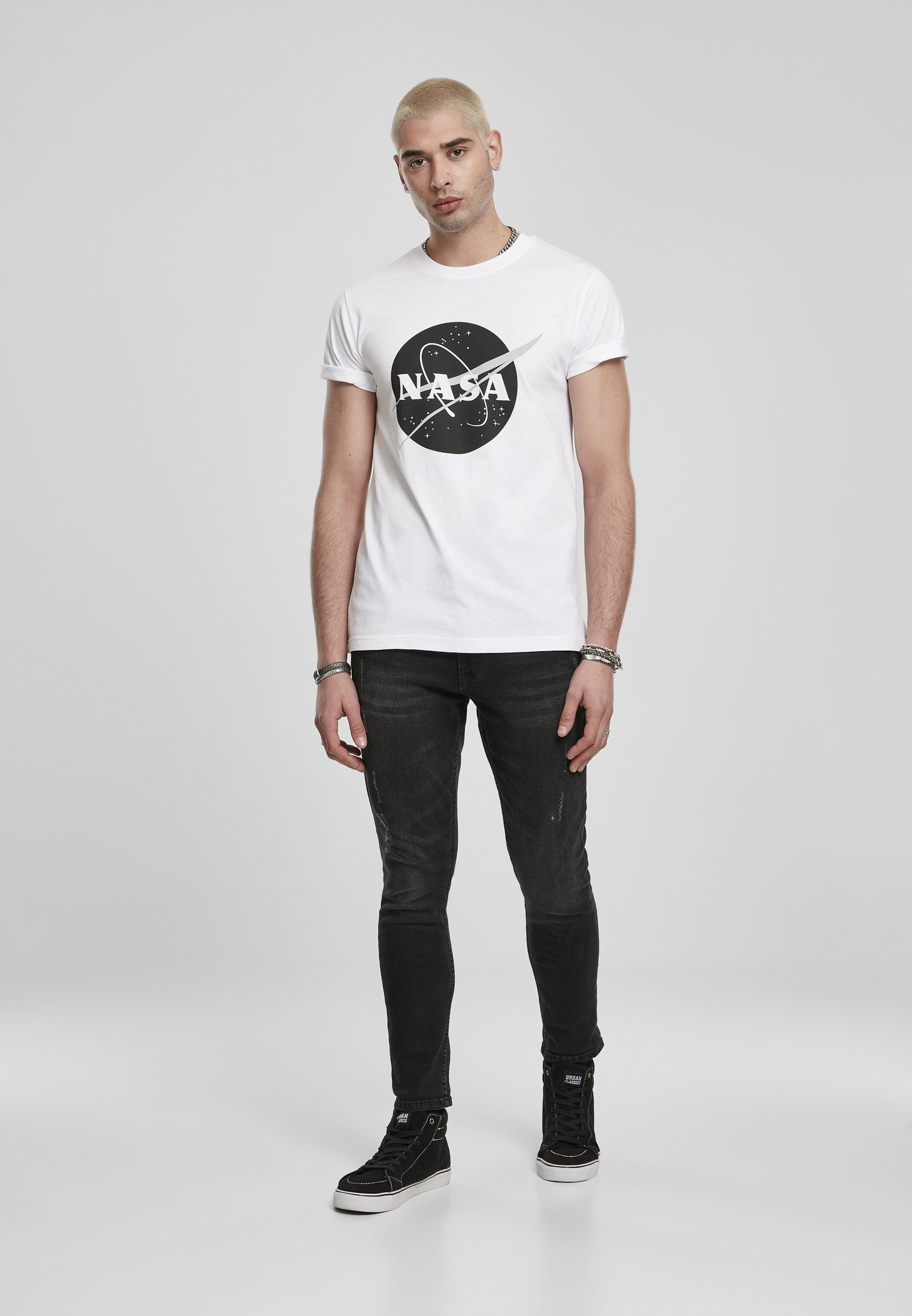 Tee Herren T-Shirt Tee Mister Insignia Black-and-White NASA MisterTee (1-tlg)