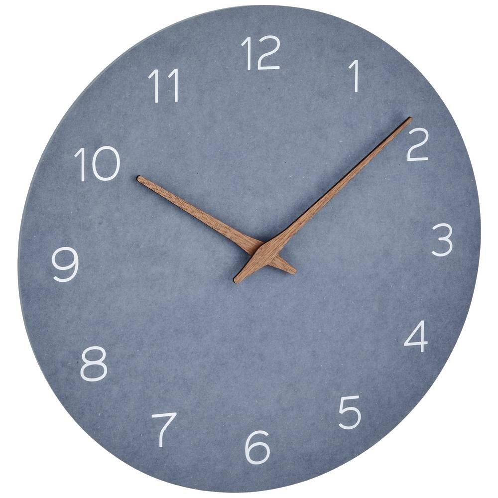 TFA Dostmann Wanduhr Analoge Wanduhr mit Zeiger aus Walnuss-Holz