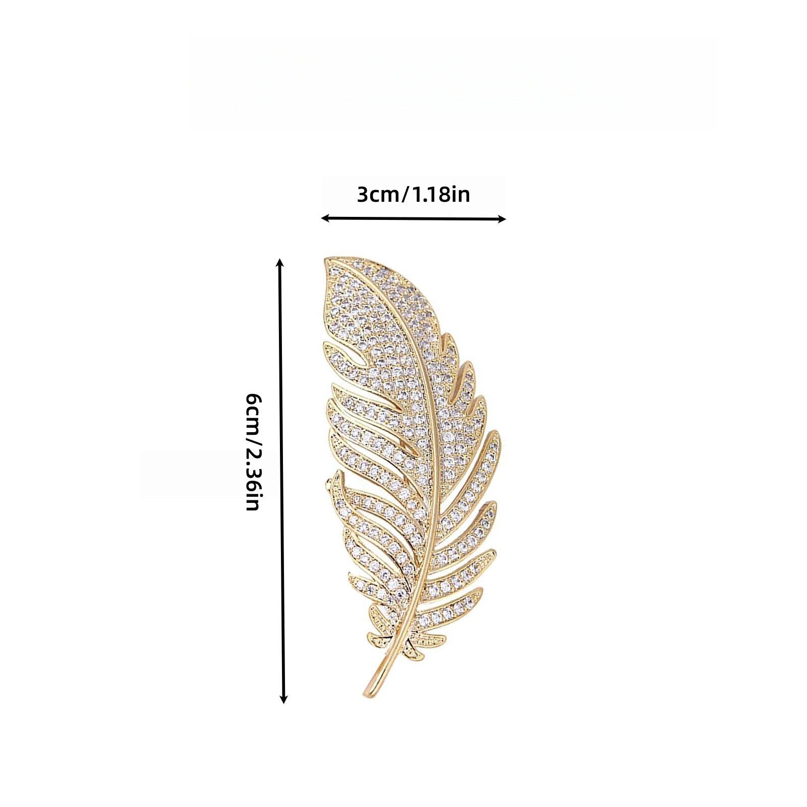 FOUORTUNATE-BEE Brosche Vintage-Federbrosche mit Geschenkbox für Damen günstig online kaufen