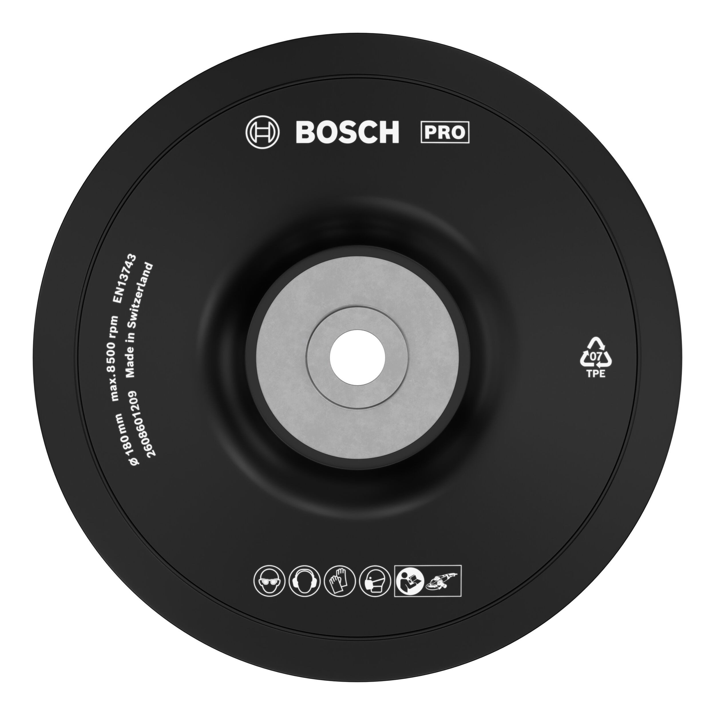 BOSCH Stützteller Pro Backing Pad, ø 180 mm, Backing Pad weich, M14, weich