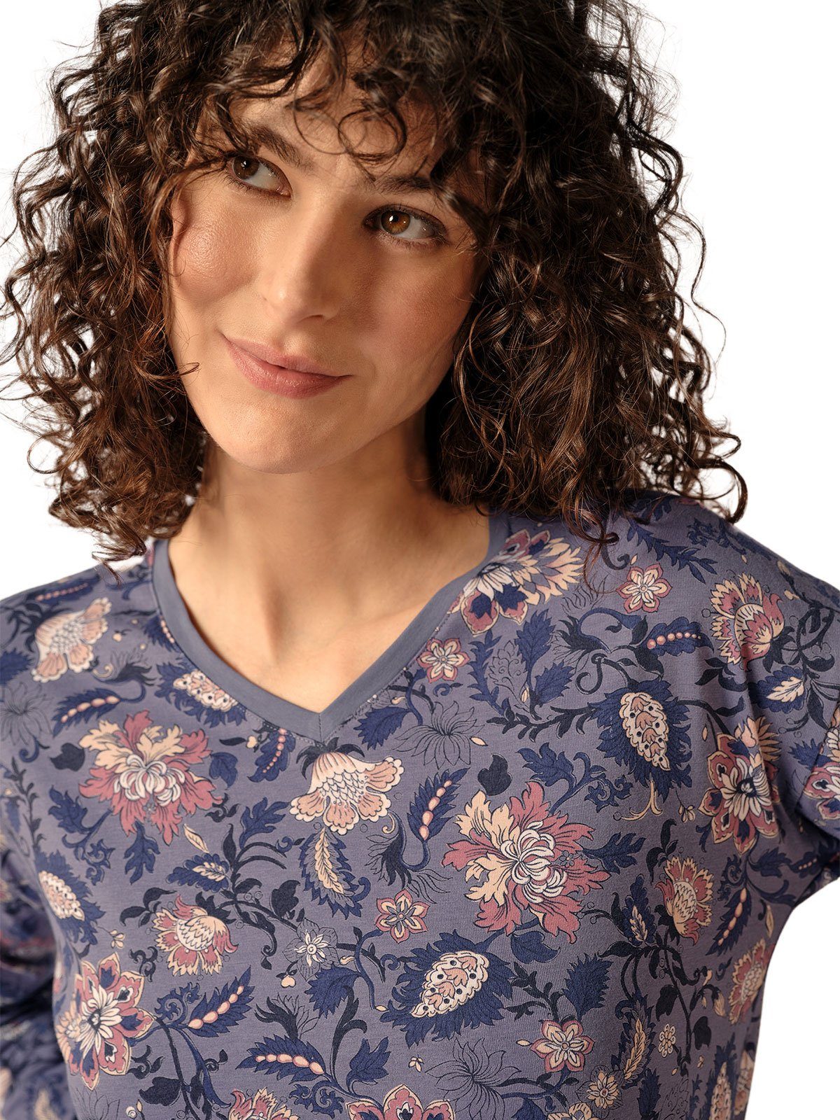 HUBER Nachthemd Damen Sleepshirt langarm hautnah Night Basic (Stück, 1-tlg) -