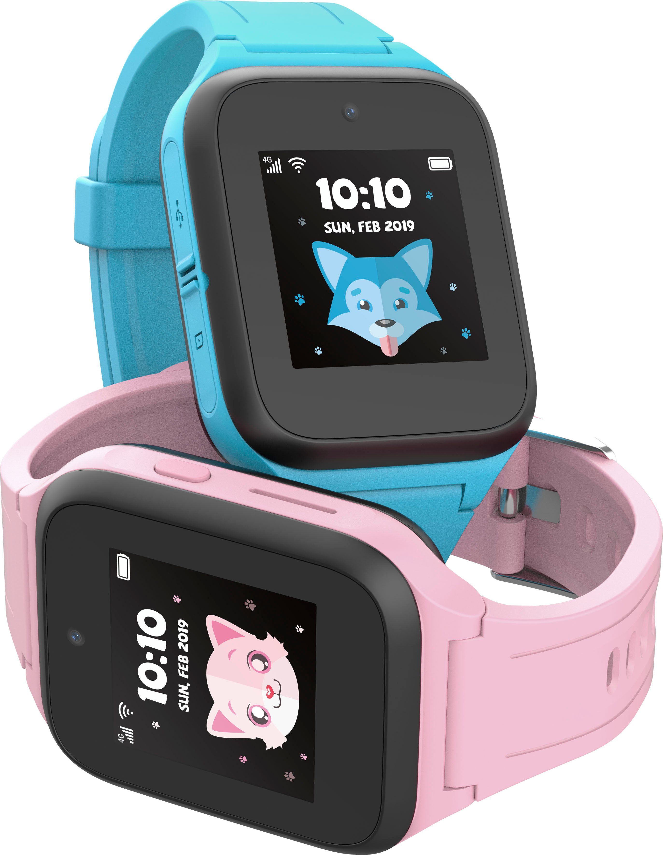 TCL MOVETIME MT40 Smartwatch (3,3 cm/1,3 rosa rosa Proprietär) Zoll, 