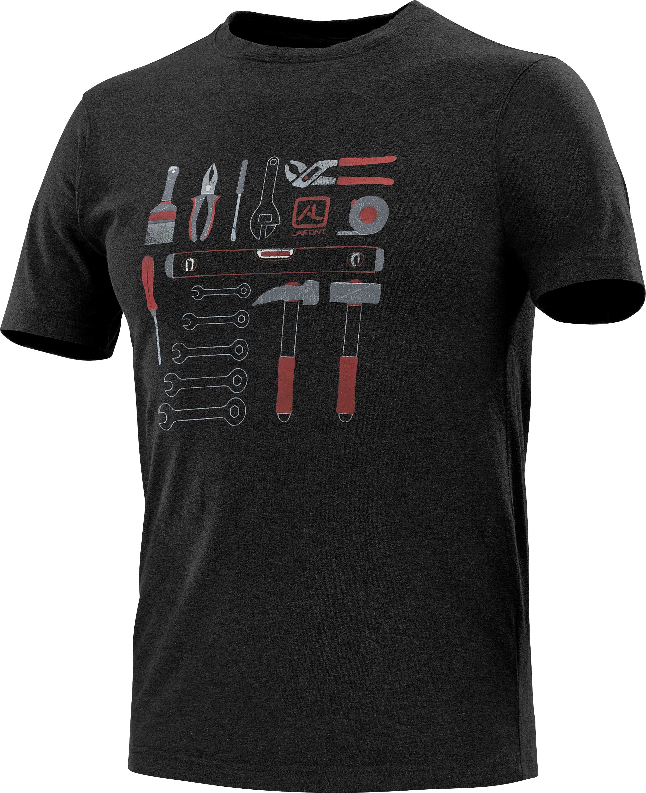 Lafont Kurzarmshirt Unisex "Pilto" Gr. S - 3XL, Handwerker-Print SCHWARZ | T-Shirts