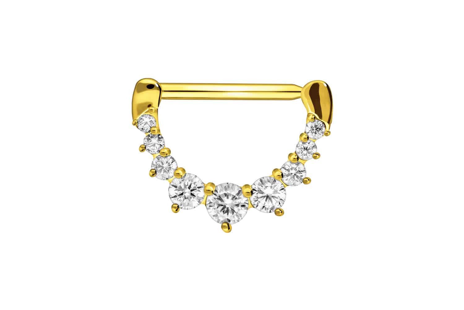 PIERCINGLINE Brustwarzenpiercing Chirurgenstahl Nippelpiercing Clicker 9 KR günstig online kaufen