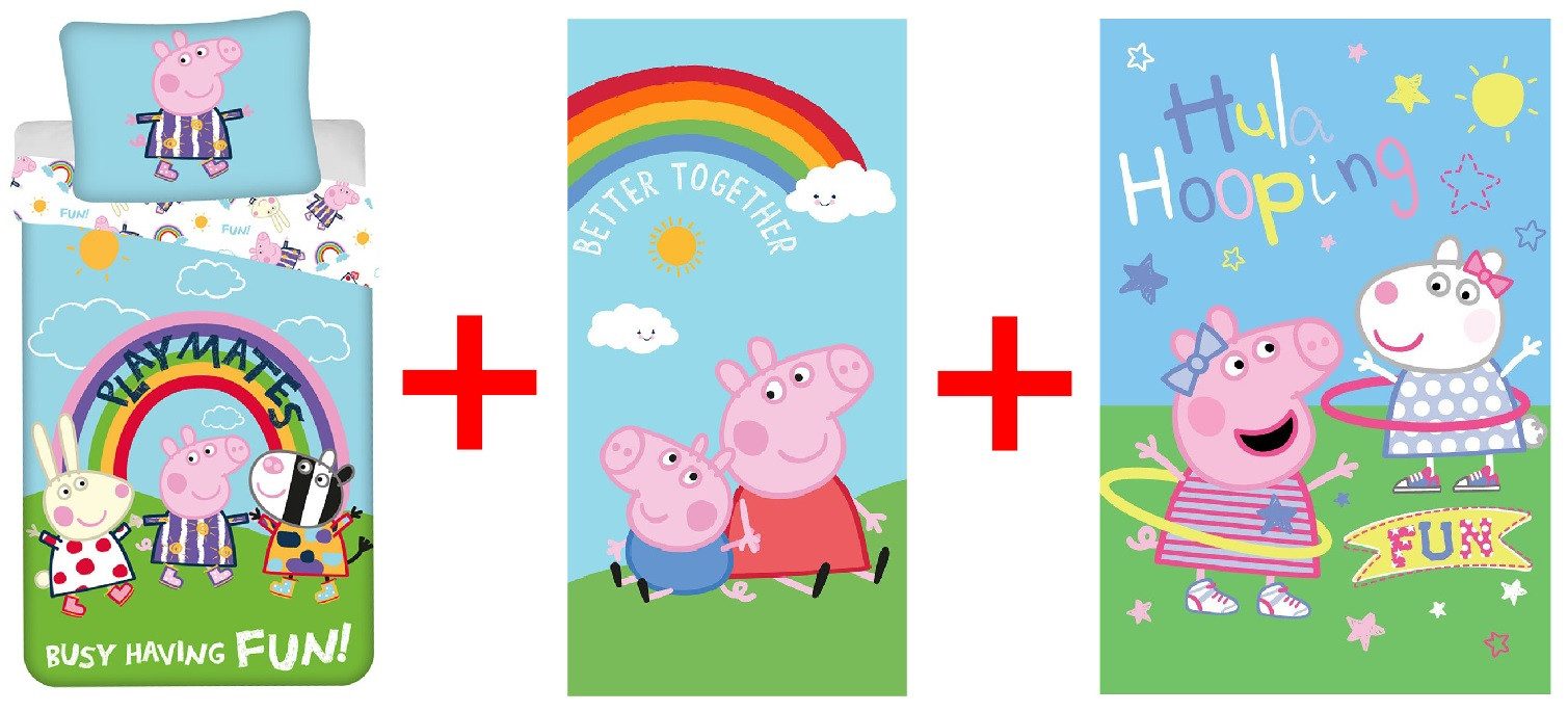 Peppa Pig Kinderbettwäsche Peppa Wutz Bettwäsche günstig online kaufen