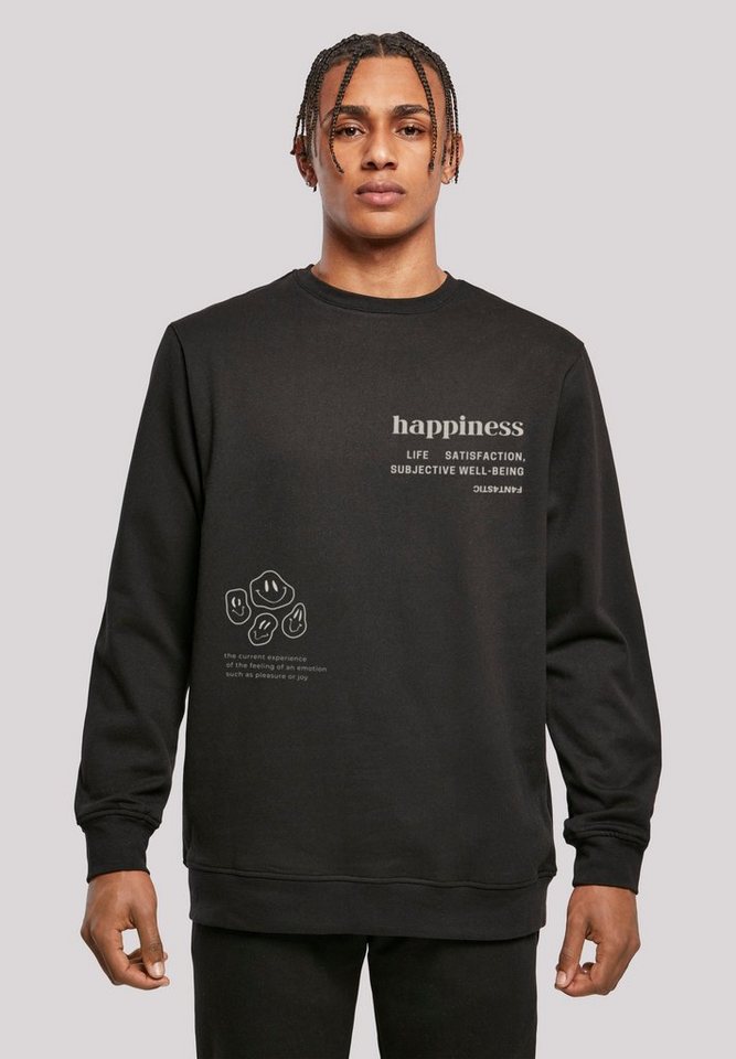 F4NT4STIC Kapuzenpullover happiness CREWNECK Print