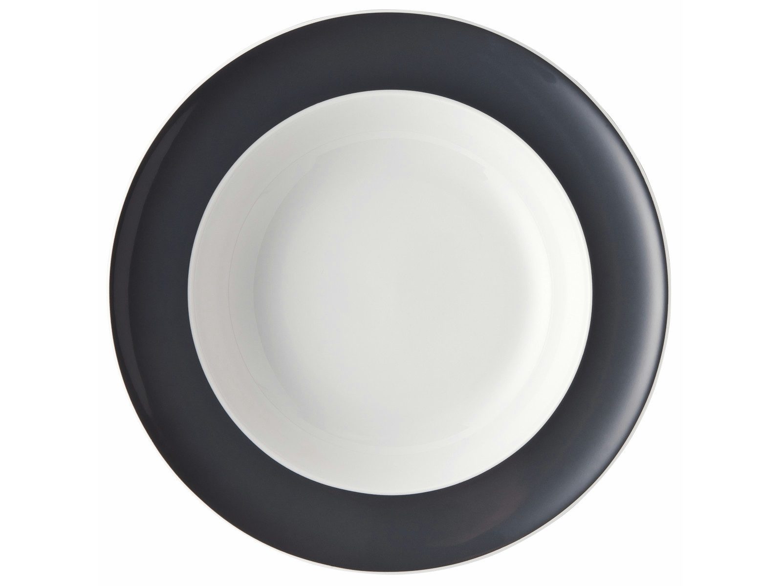 Thomas Porzellan Suppenteller Sunny Day Grey Suppenteller 23 cm, Teller Tief