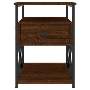 vidaXL Nachttisch Nachttische 2 Stk Braun Eichen-Optik 40x42x55 cm Holz