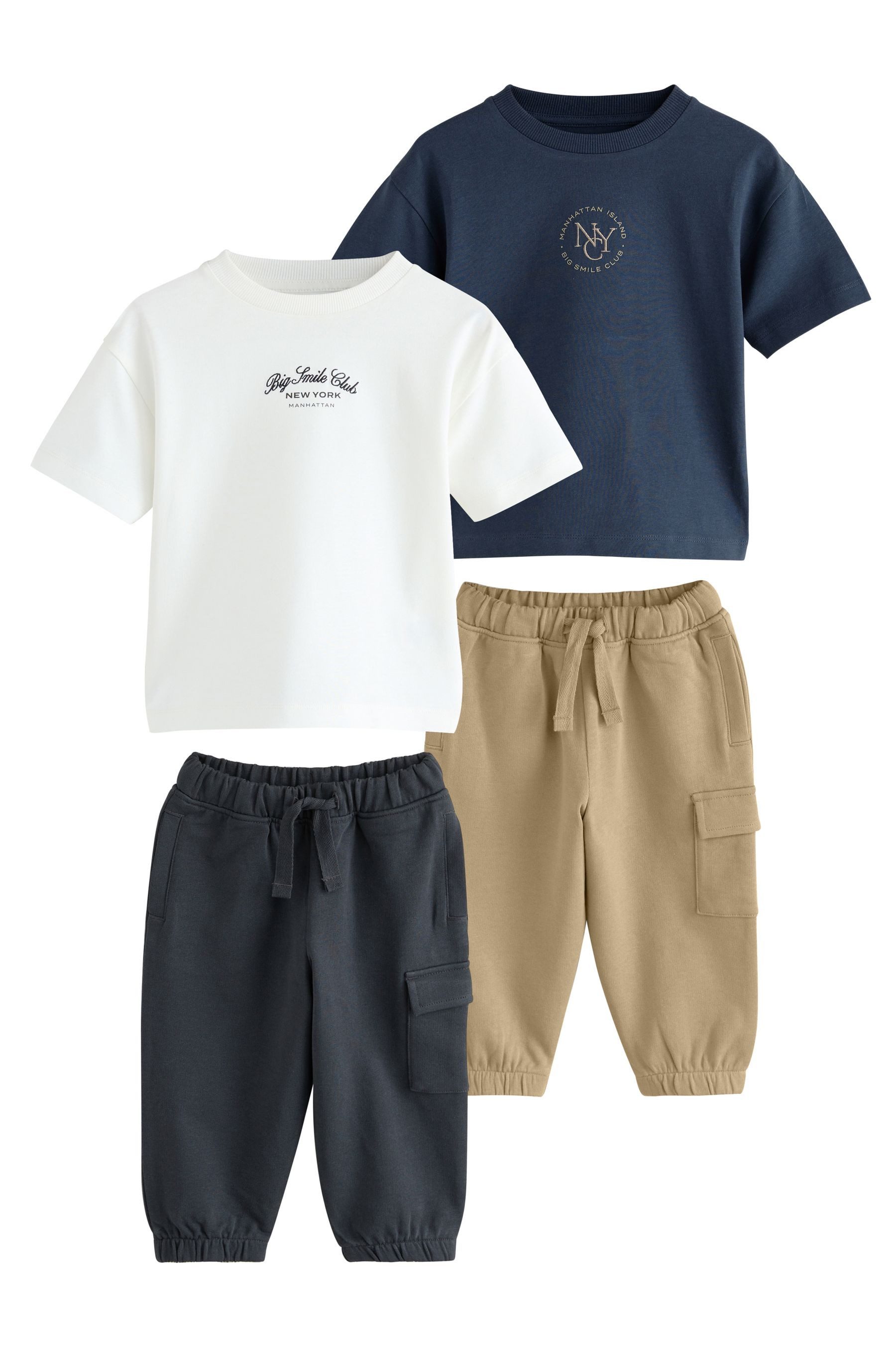 Top & Hose T-Shirt und Utility-Jogginghose im Set, 2er-Pack