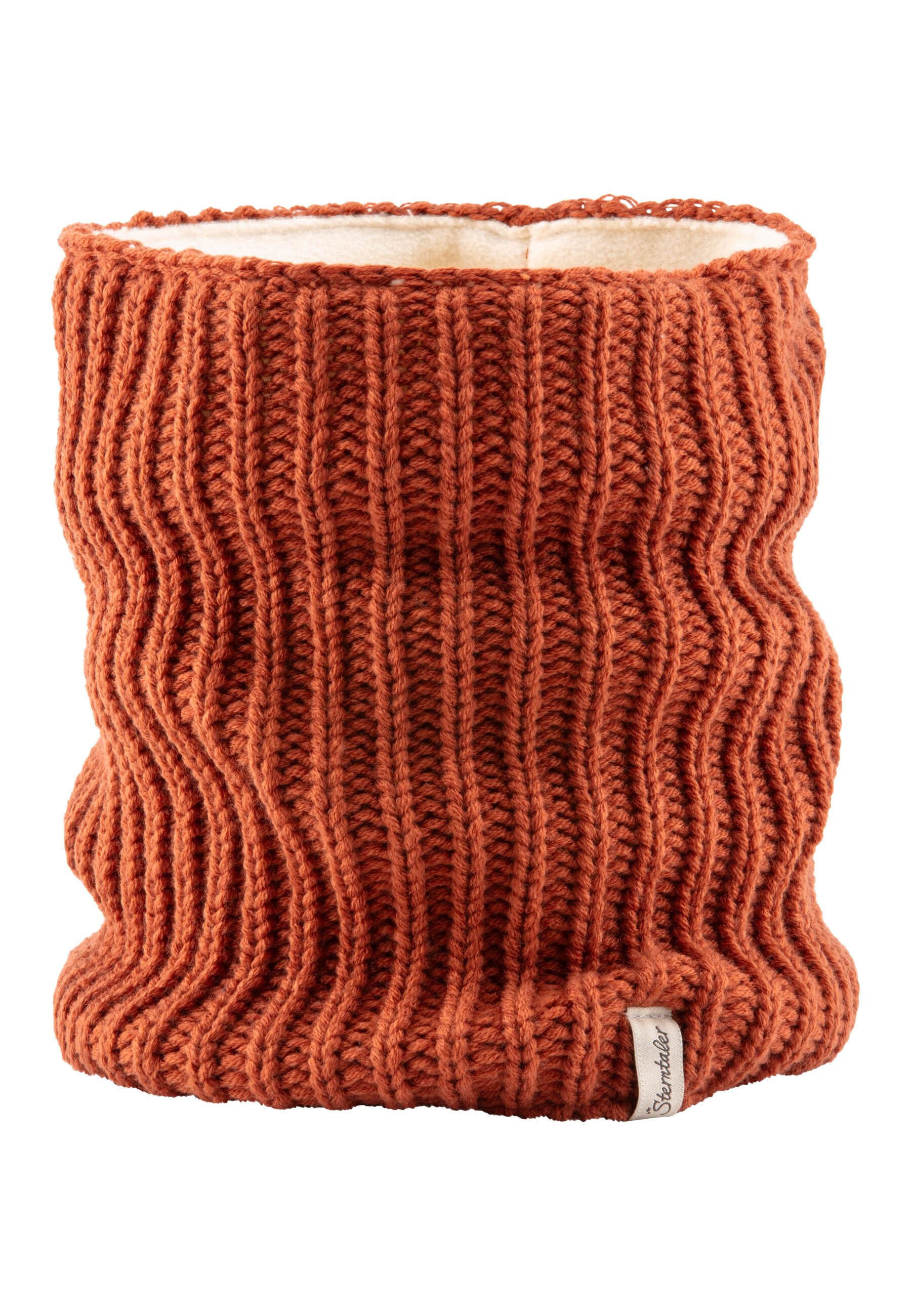 Sterntaler® Strickschal Sterntaler® Strick-Schlauchschal uni, (1-St), aus weicher Strickware, gefüttert mit Microfleece
