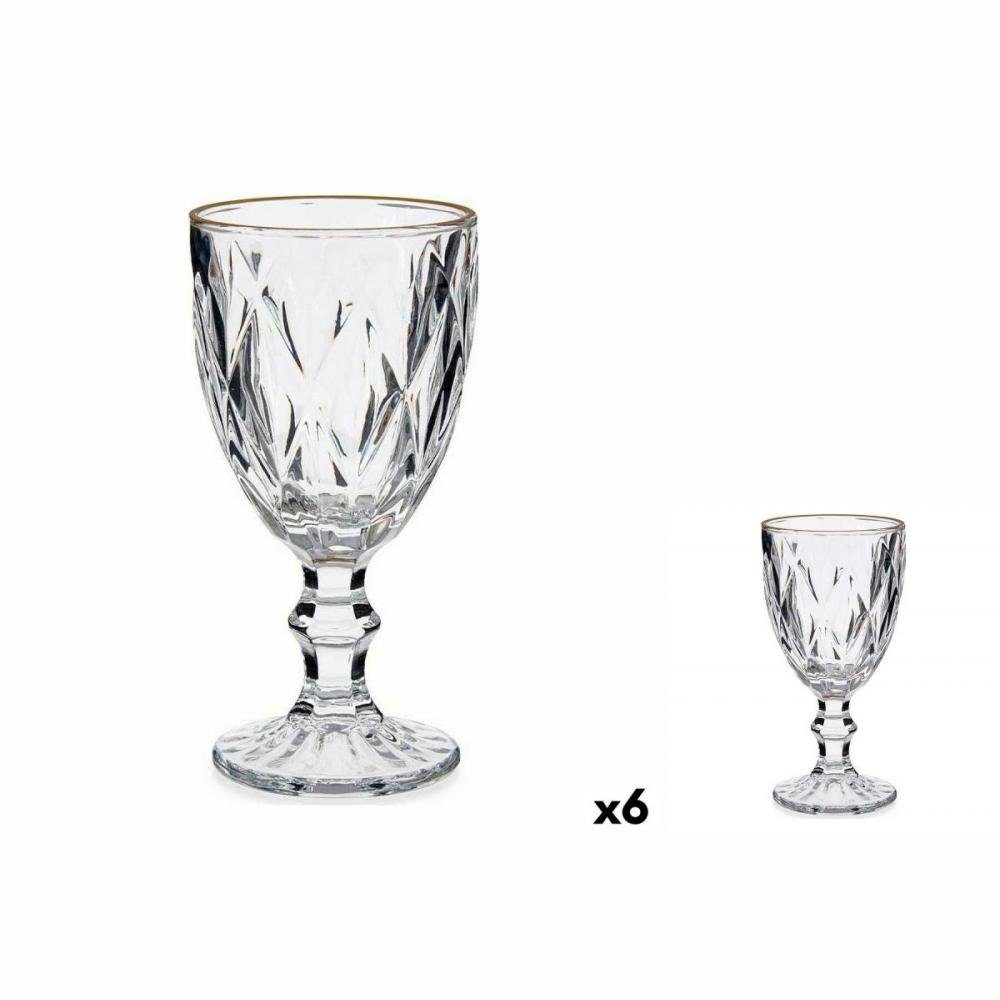 Vivalto Glas Weinglas Golden ml, 6 330 Stück Glas Durchsichtig Glas