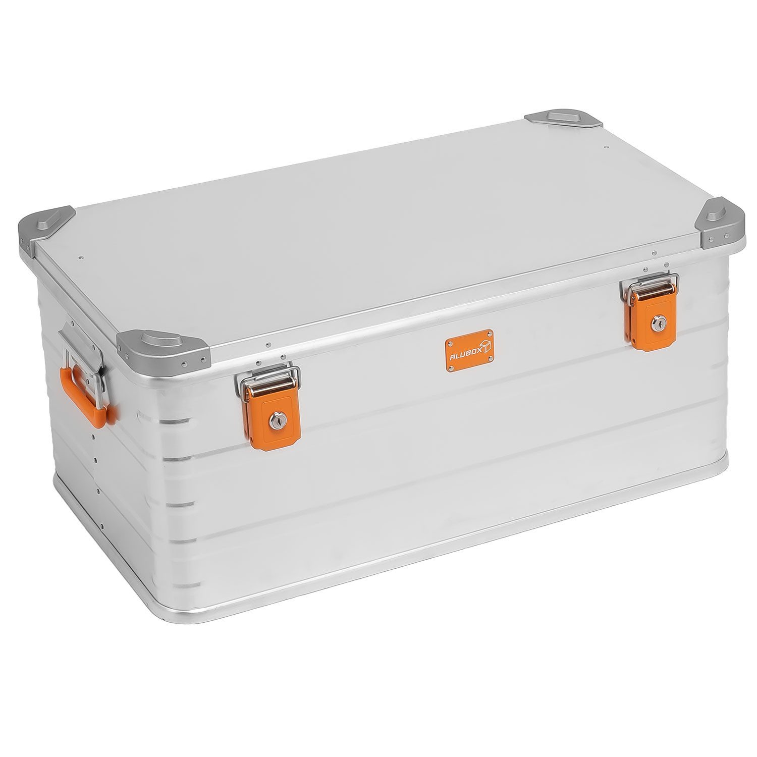 ALUBOX Aufbewahrungsbox Transportbox inklusive Schlösser (stapelbar mit der 50 Liter Kiste), stapelbar - spritzwassergeschützt - 1 mm Blechstärke