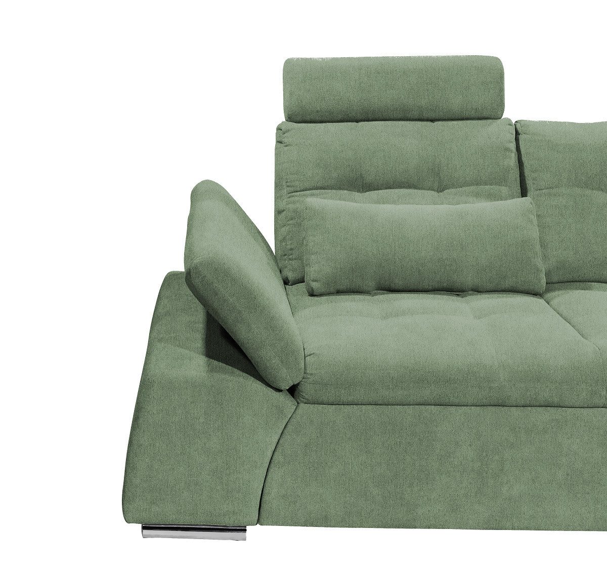 ED EXCITING DESIGN Ecksofa Jakarta, mit Schlaffunktion, Kopfstützen, Armlehnenfunktion