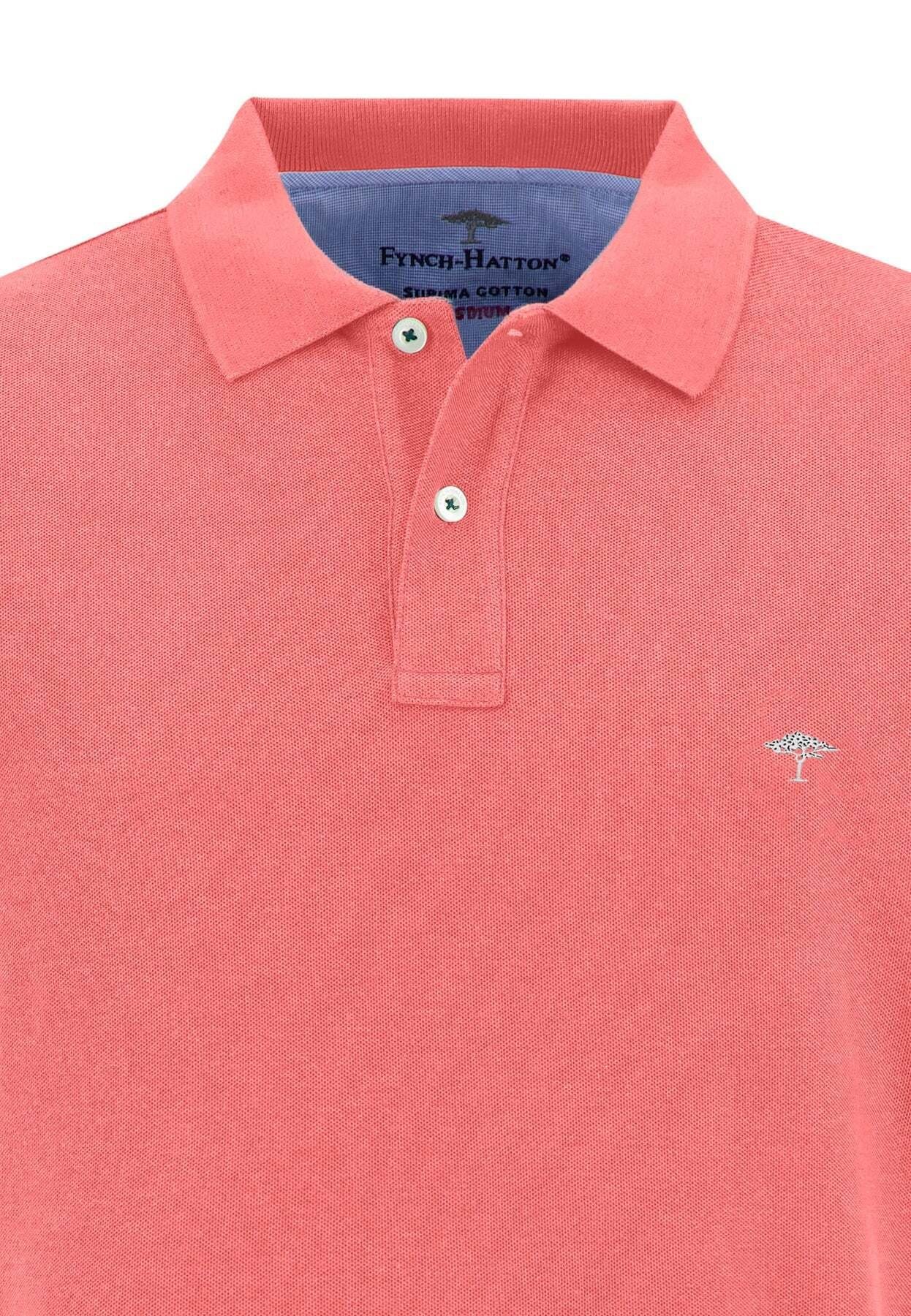 FYNCH-HATTON Poloshirt Poloshirt Kurzarmshirt mit Polokragen pink