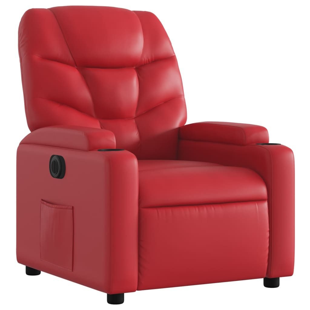 Sessel Relaxsessel Elektrisch Rot Kunstleder
