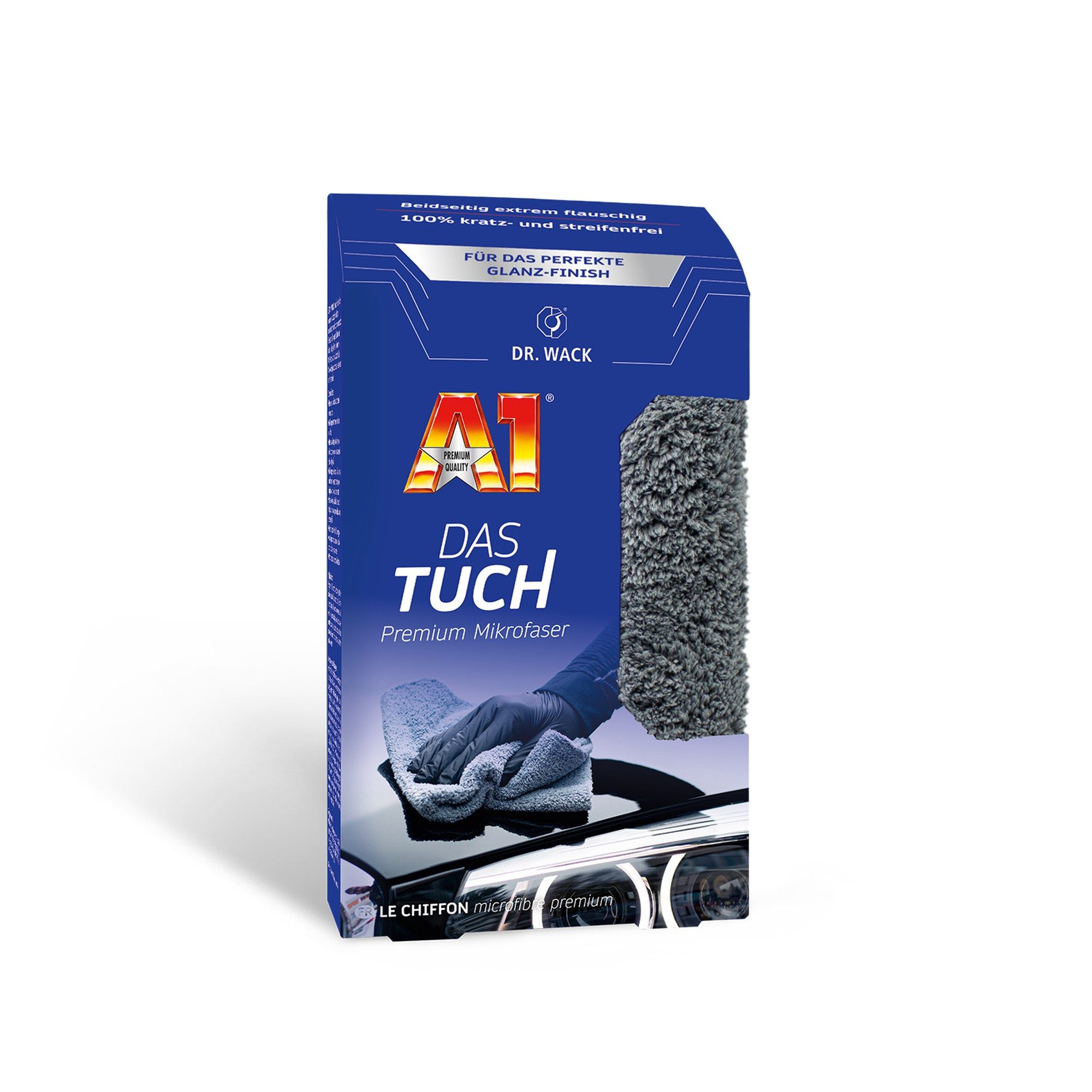 DR WACK A1 Premium Mikrofaser Tuch für perfekten Lackglanz Mikrofasertuch (Mikrofaser)
