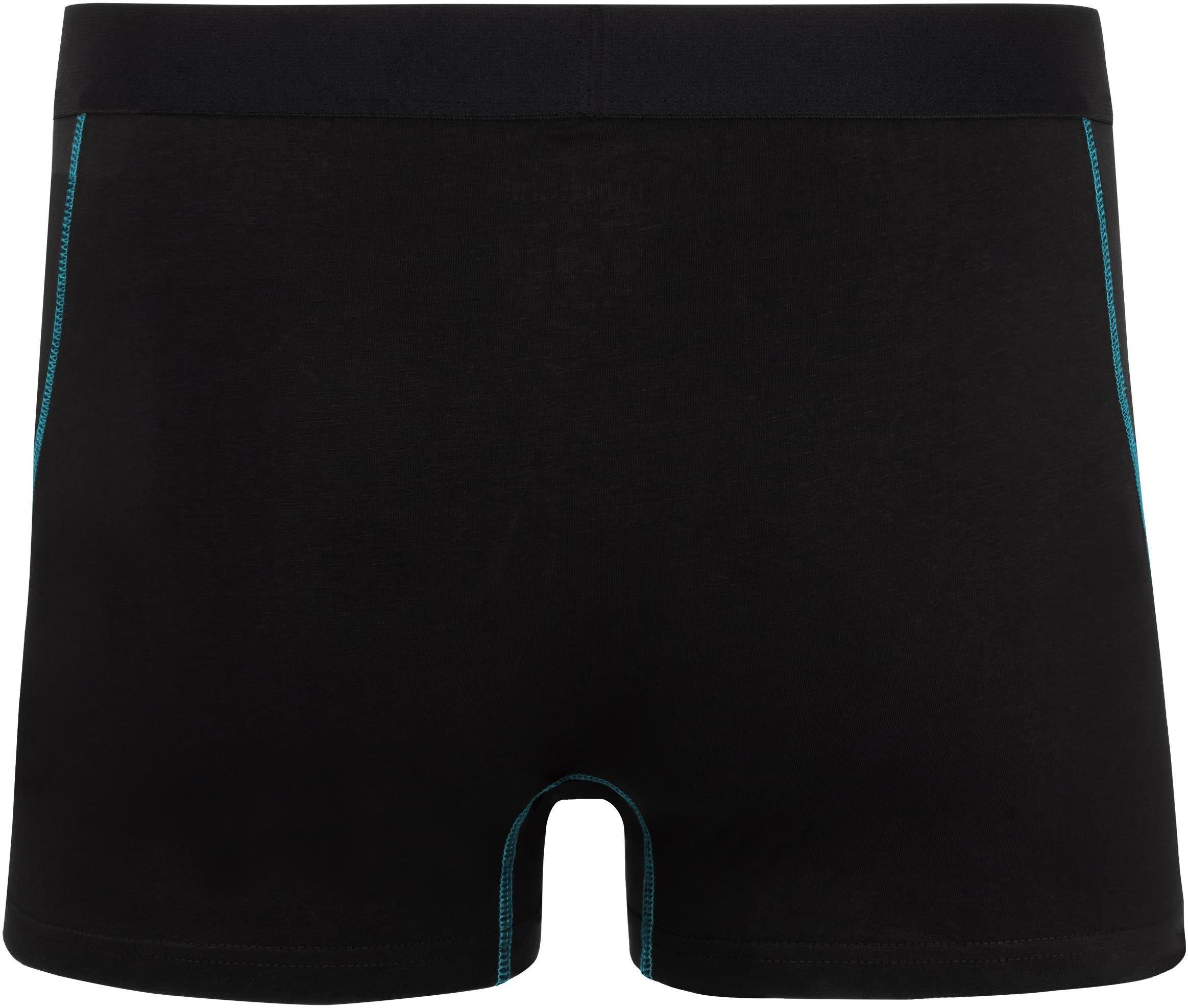 normani Boxershorts 12 x Herren atmungsaktiver Männer Baumwolle Türkis Baumwoll-Boxershorts für aus Unterhose