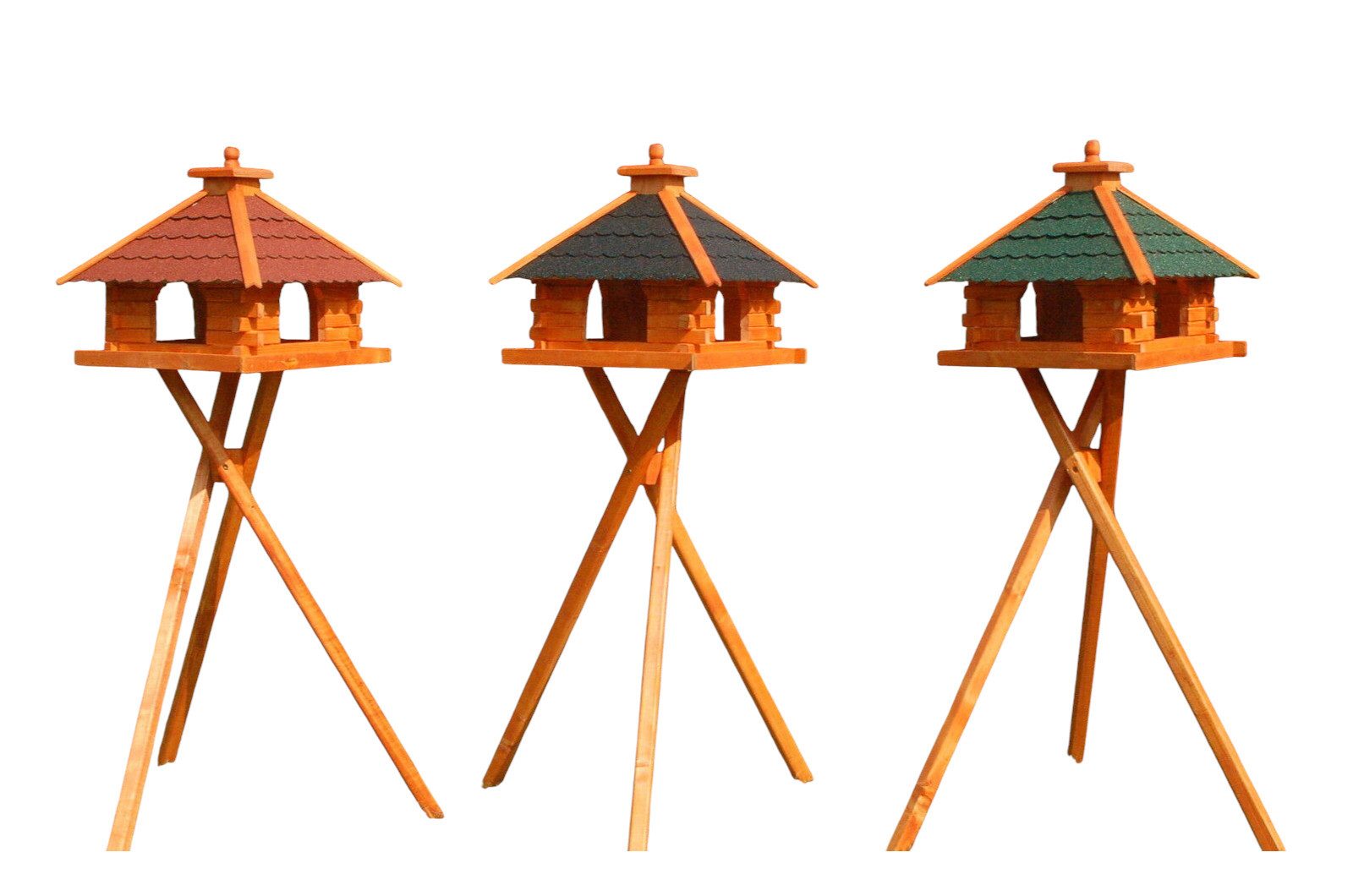 XXL Vogelhäuschen Mit Bitumendach & Ständer – Großes Futterhaus Für Garten & Terrasse