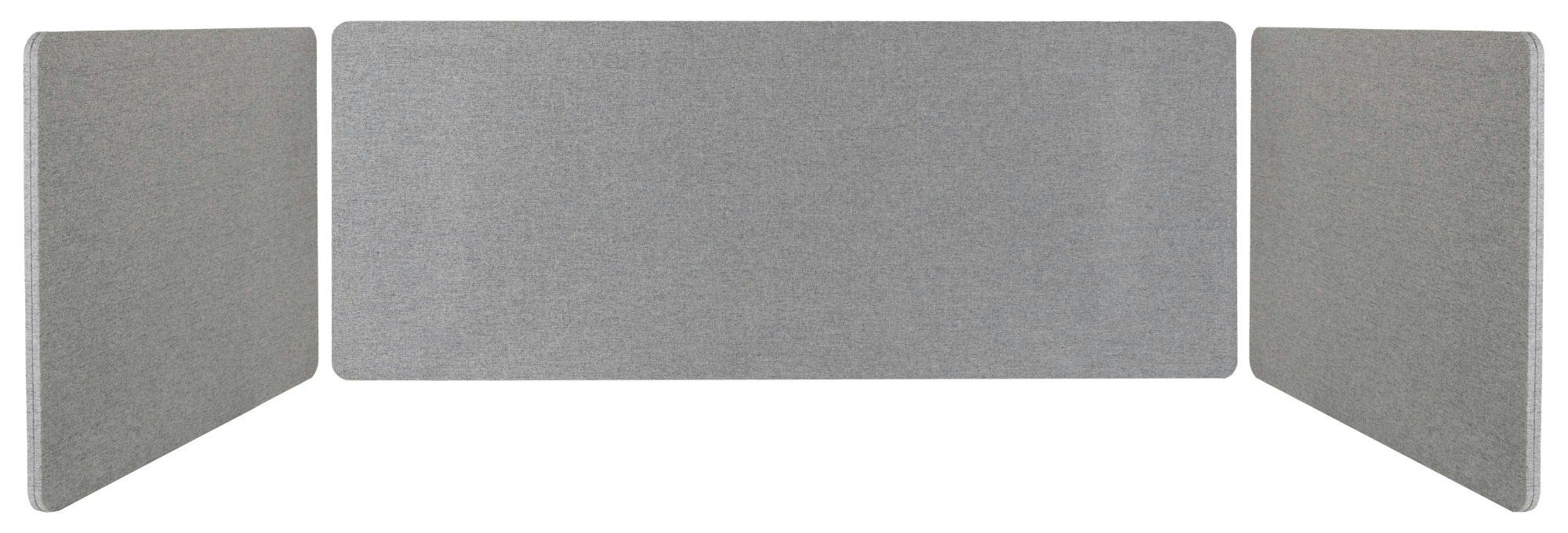 Pronomic Schutzwand Tischtrennwand - Schalldämmender Sichtschutz für Beruf und zu Hause (DiviDesk, 3 St., In 3 Höhen am Tisch zu befestigen), Textilbezug, Optimiert die Raumakustik