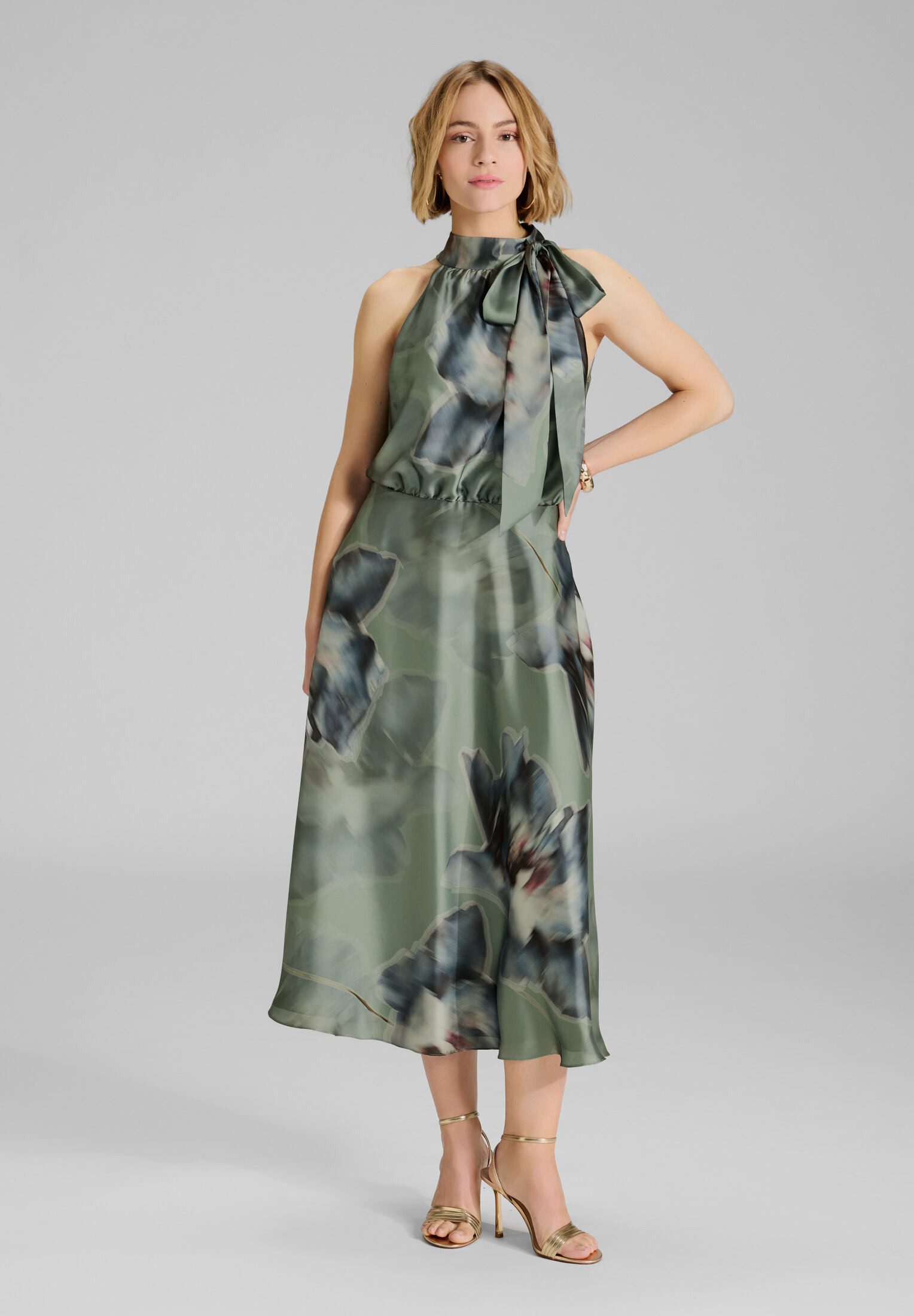 SWING Cocktailkleid Lockeres Oberteil mit ausgestelltem Rockteil günstig online kaufen