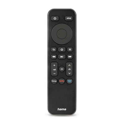 Hama Universal Infarot Fernbedienung für TV, Smart TV, SAT Geräte, schwarz Universal-Fernbedienung (2-in-1, 10m Reichweite, Netflix, Prime Video, Disney+, programmierbar)