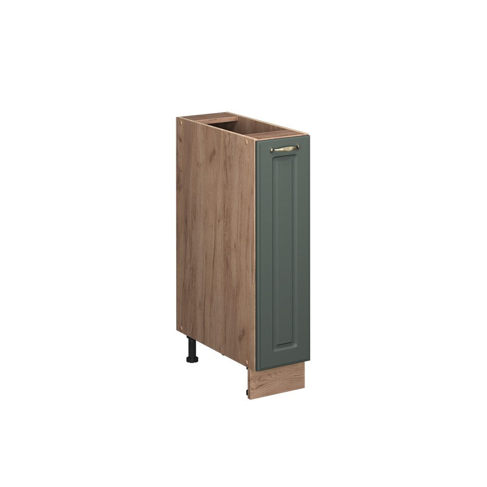 Vicco Apothekerschrank Fame-Line, Grün-Gold Landhaus/Goldkraft Eiche, 20 cm ohne Arbeitsp... (1-St)