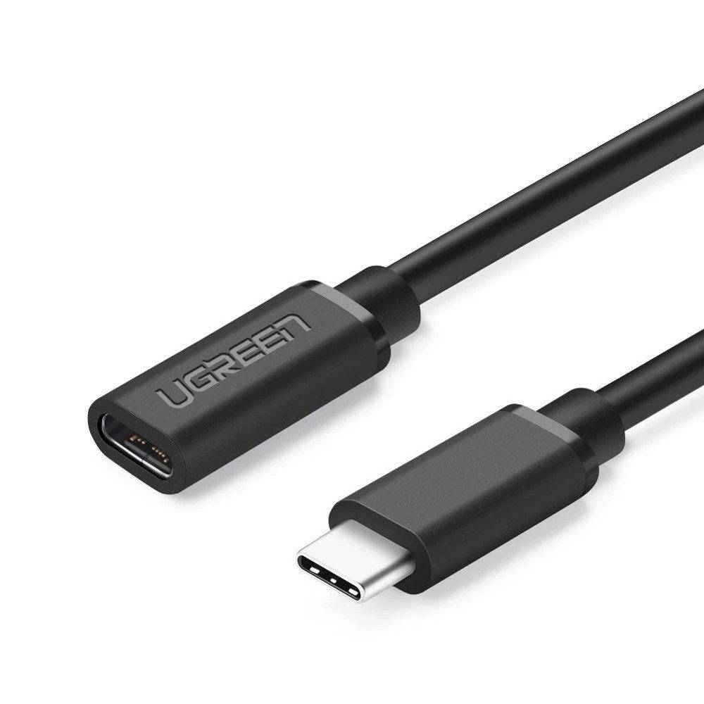 UGREEN Verlängerungskabel USB Typ C 3.1 (weiblich) - USB Typ C 3.1  (männlich) Smartphone-Kabel, (50 cm)