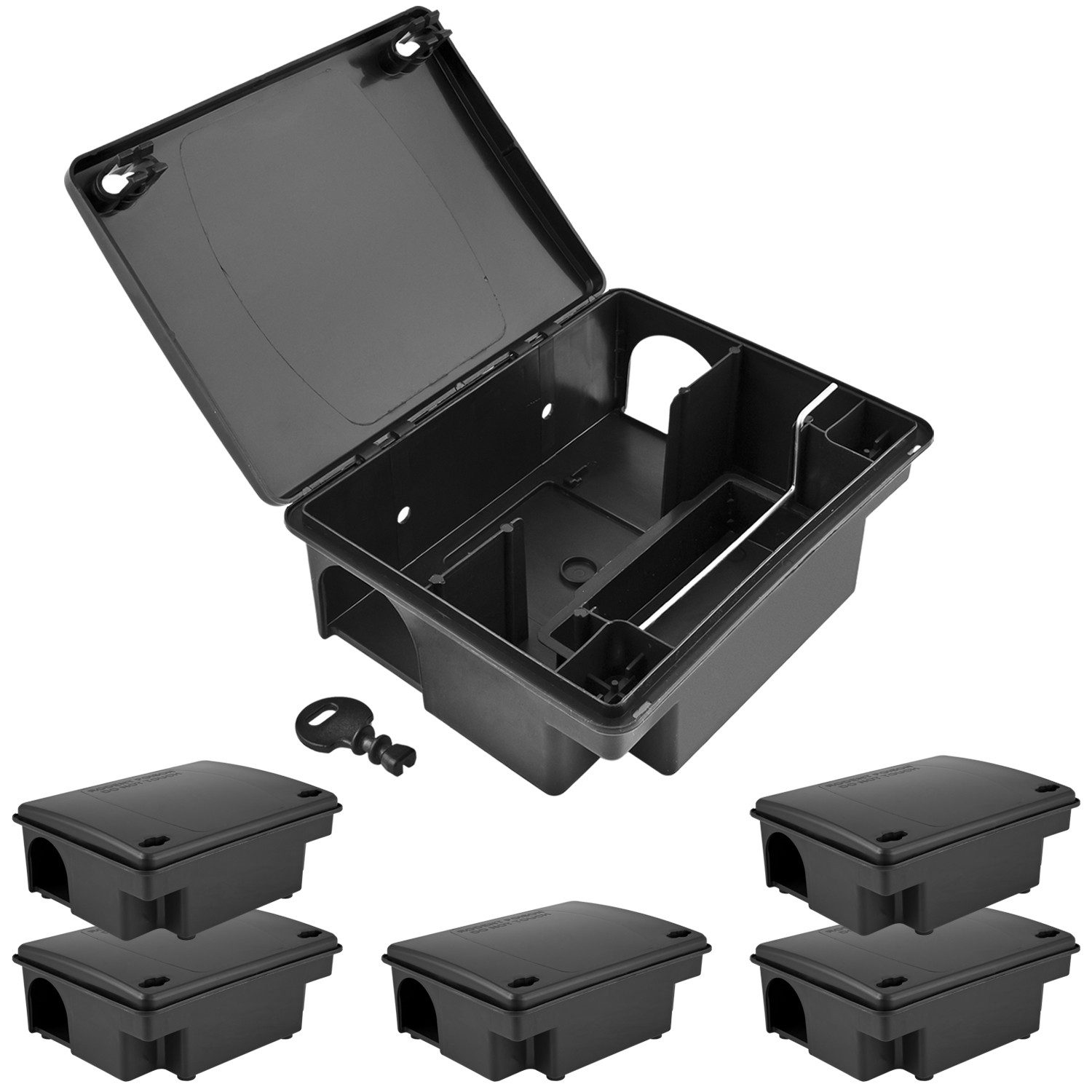 Lebendfalle 6x Köderstation Kompaktbox Köderbox Mäusebox Rattenbox Nagerstation