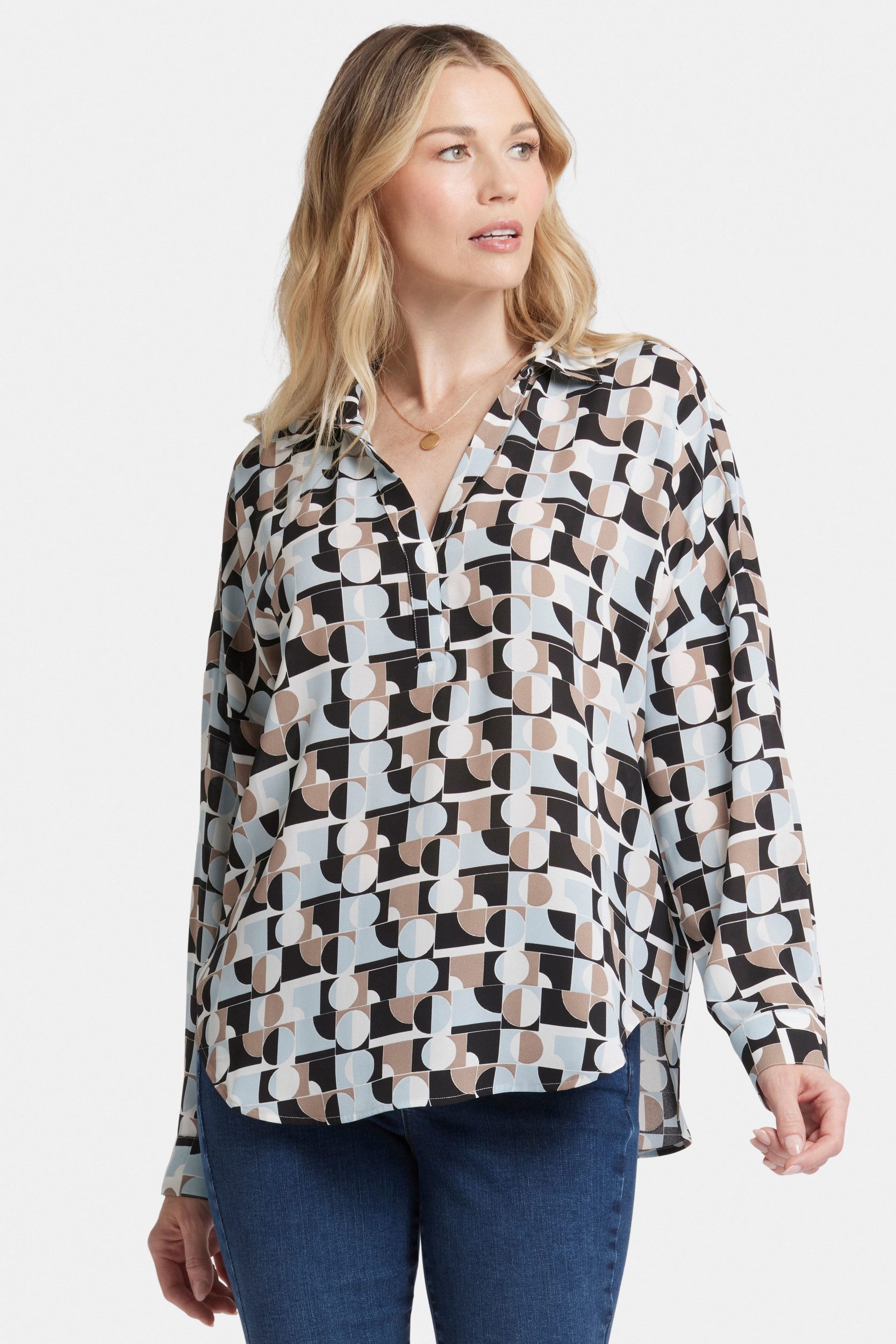 NYDJ Blusentop Becky Bluse Grafikdruck