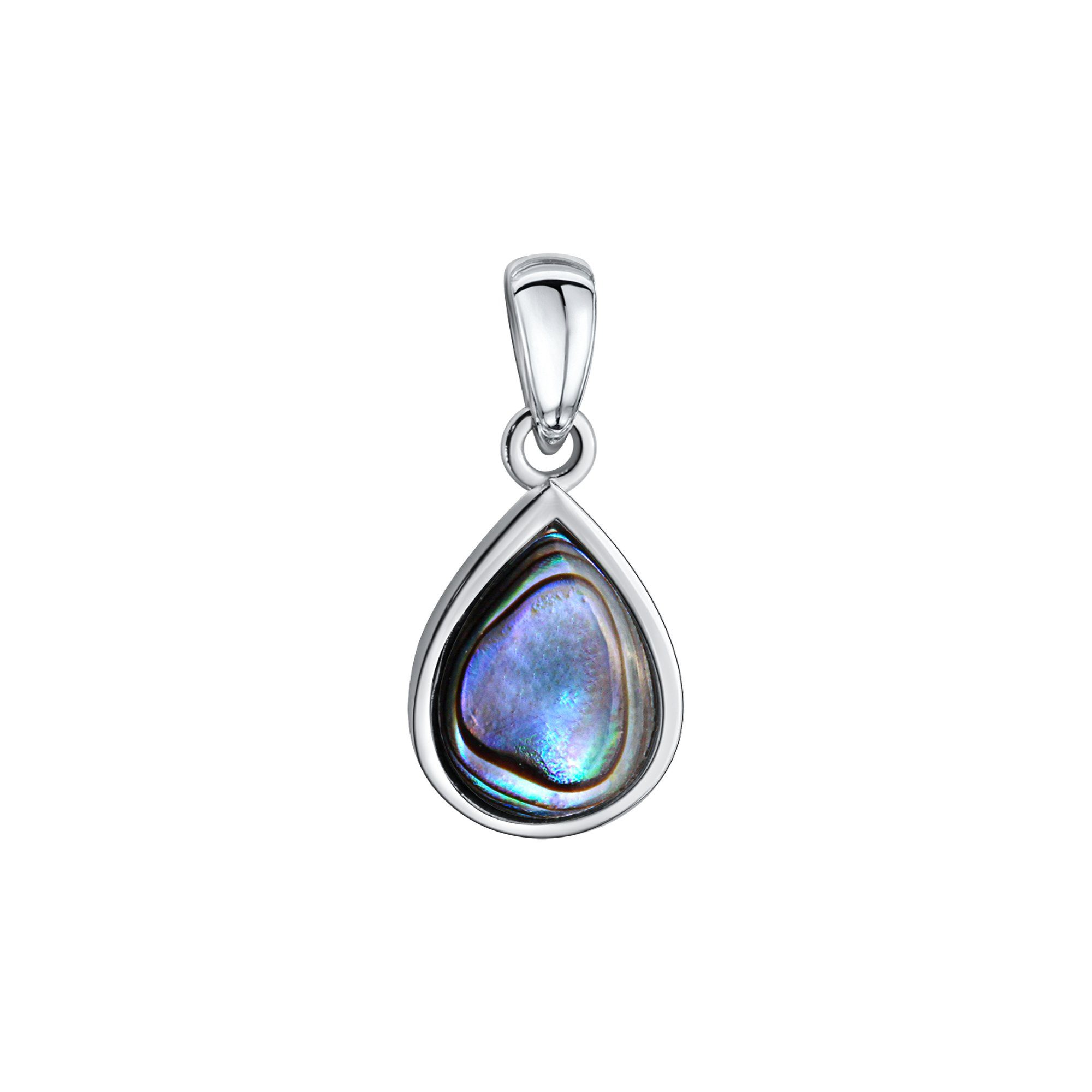 Vivance Kettenanhänger 925-Sterling Silber rhodiniert Abalone