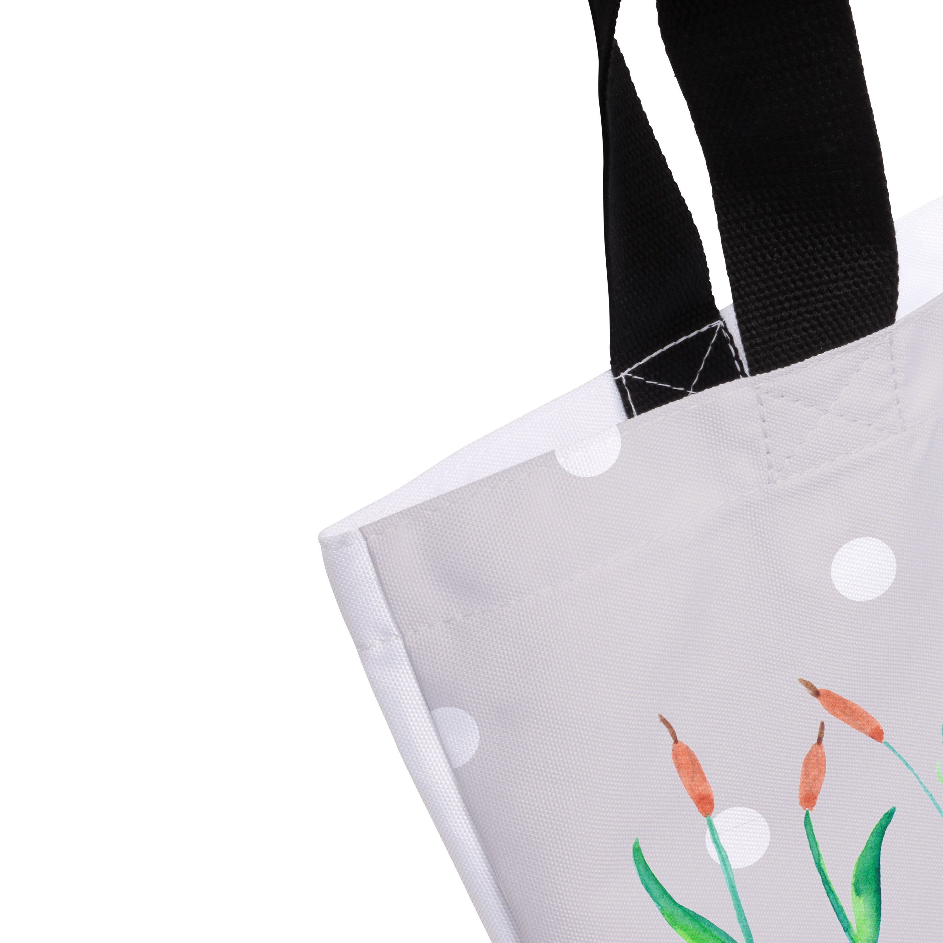 Tasche, mit Mr. & Geschenk, Einkaufsta - Beutel, Panda Stein Otter Shopper Grau (1-tlg) Pastell Mrs. -