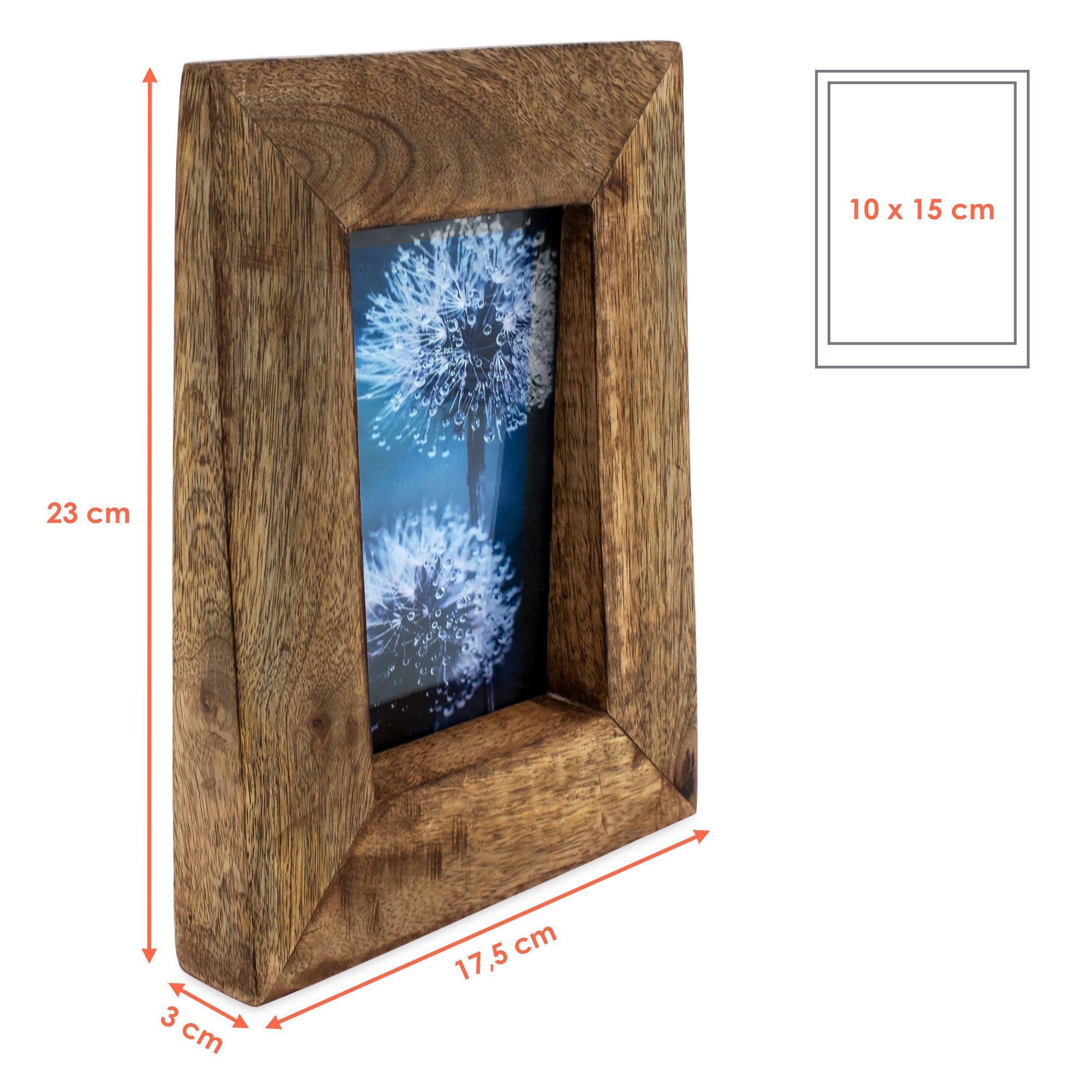 Spetebo Bilderrahmen Mango Fotorahmen zum Stellen und Hängen - für 10 x 15 günstig online kaufen