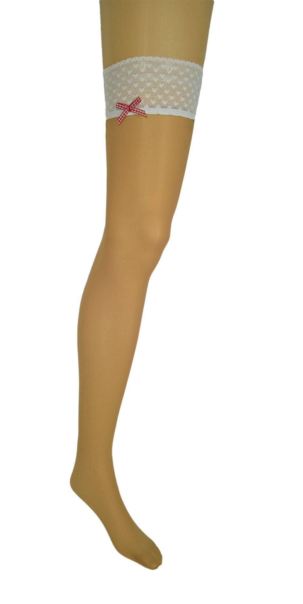KUNERT Halterlose Feinstrümpfe EDELWEIS STYLE cashmere-38.40 20 DEN (1-Paar) transparent & matt