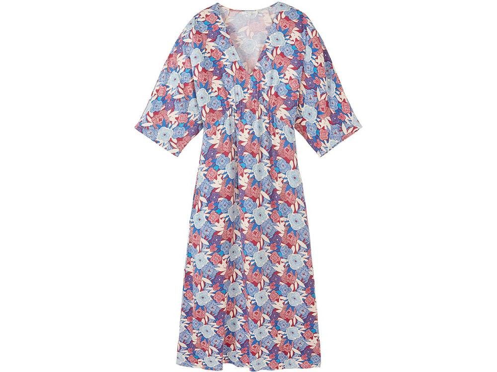 Tranquillo Jerseykleid tranquillo Damen-Midi-Kleid mit weiten 3/4-Ärmel